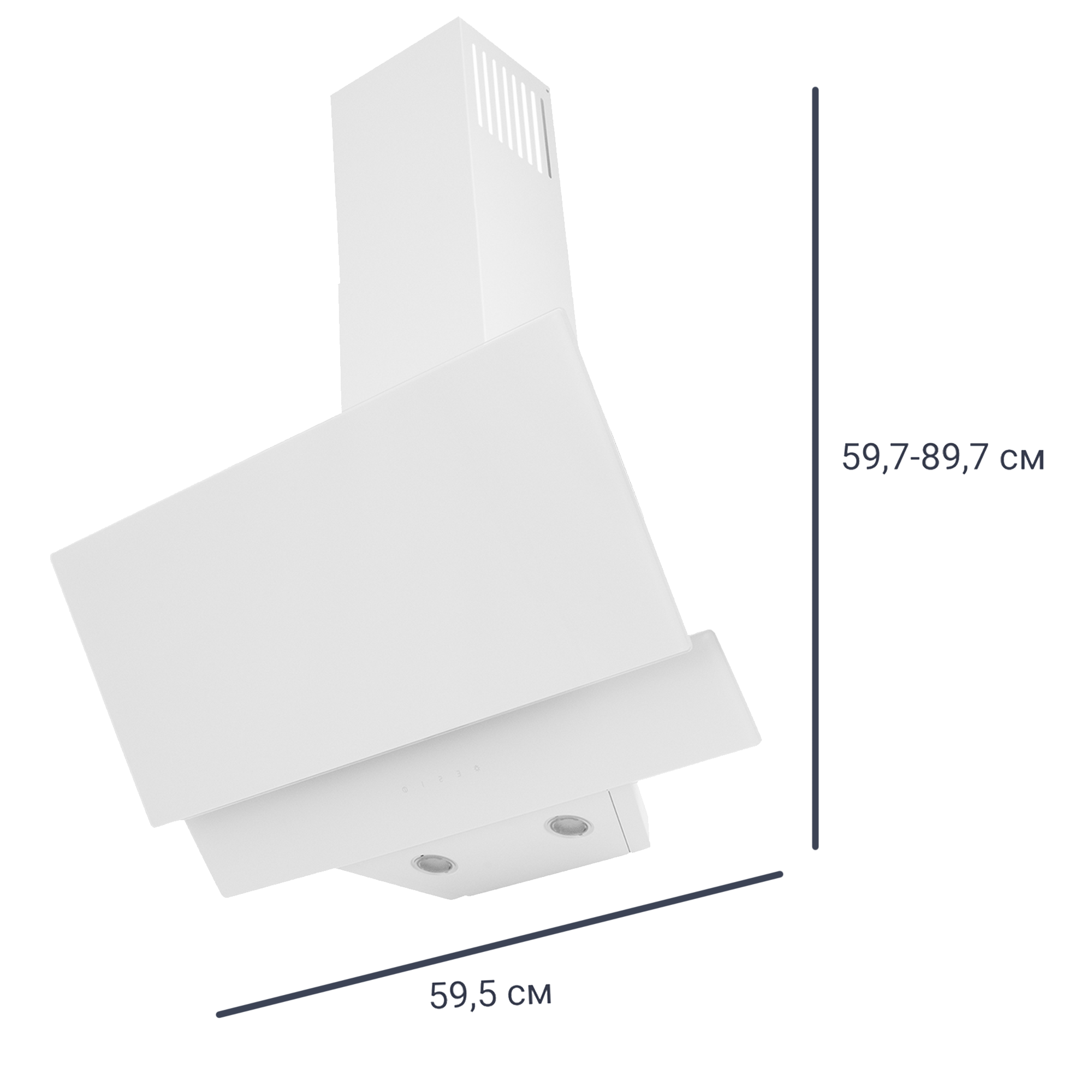 Вытяжка наклонная Kitll KCH 6104 60 см цвет белый - 1