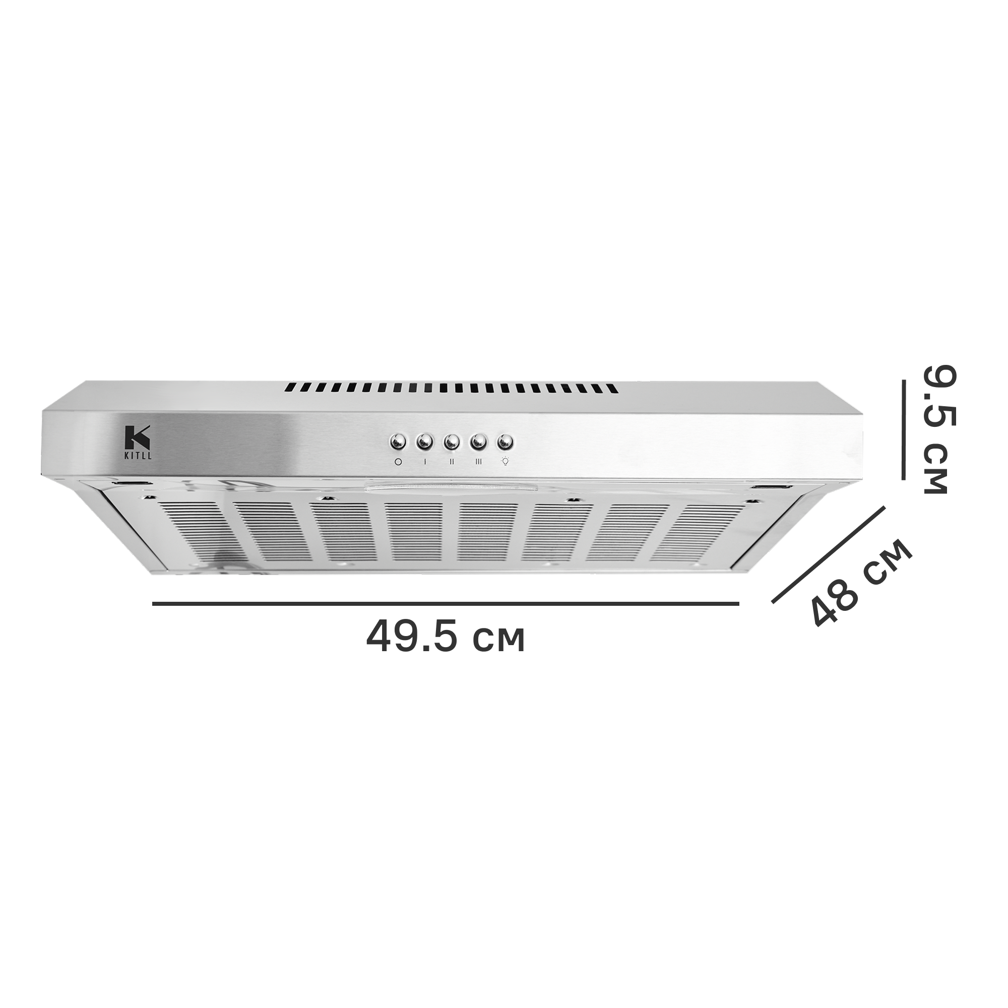 Вытяжка плоская Kitll KCH 5301 50 см цвет хром - 1