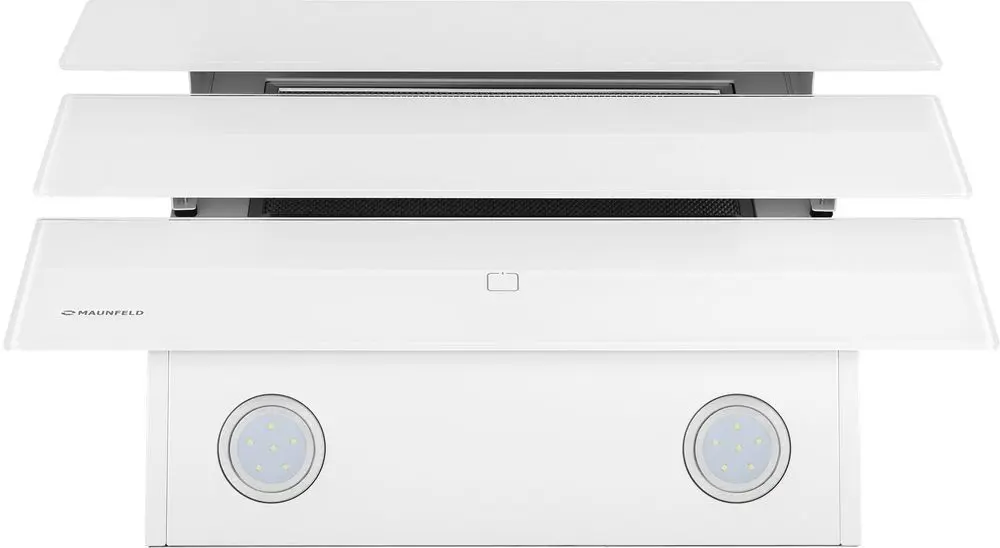 Вытяжка наклонная Maunfeld Cascada 60 Glass White 60 см цвет белый - 3