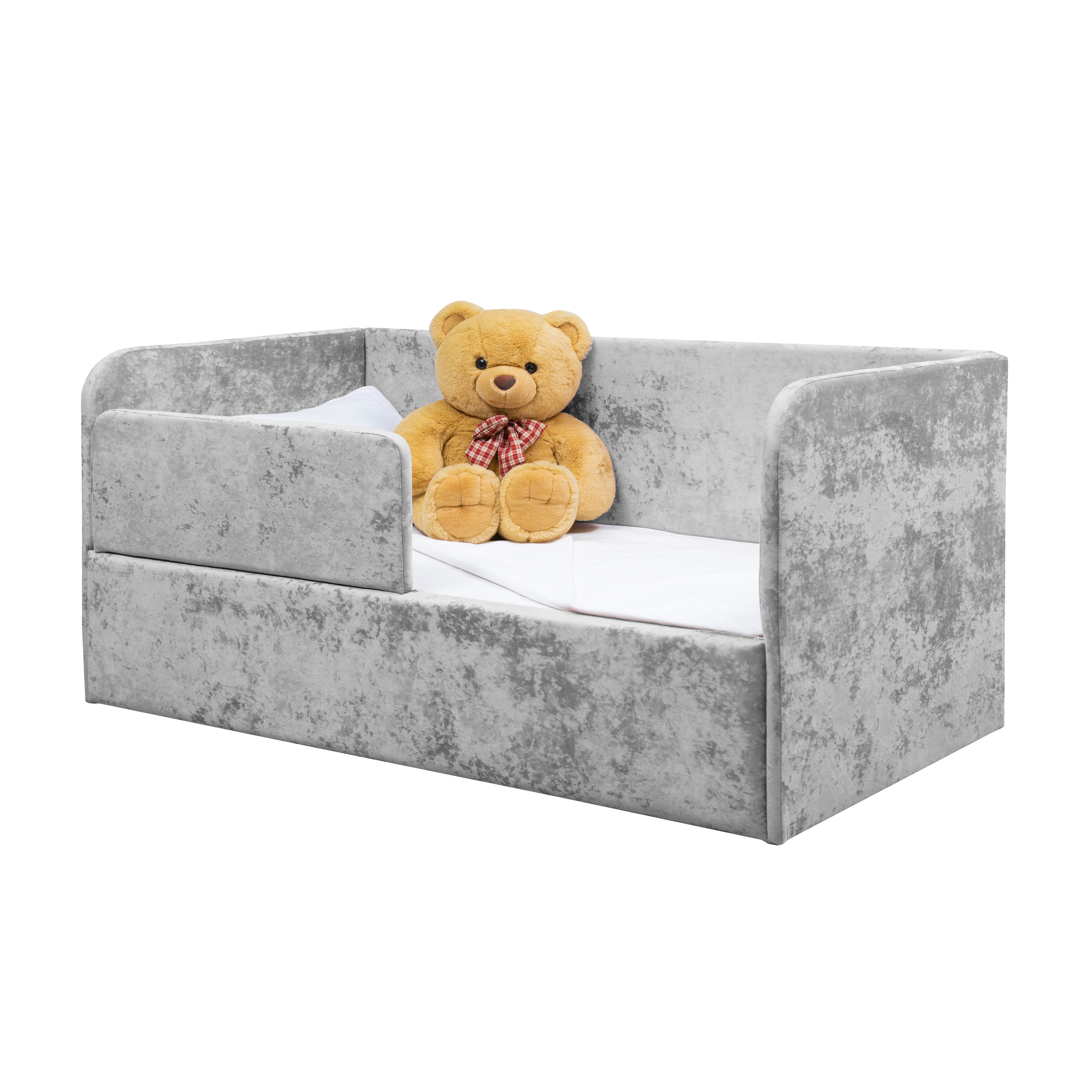 Изображение товара Кровать детская М-стиль Непоседа 80x160 см фанера цвет серый