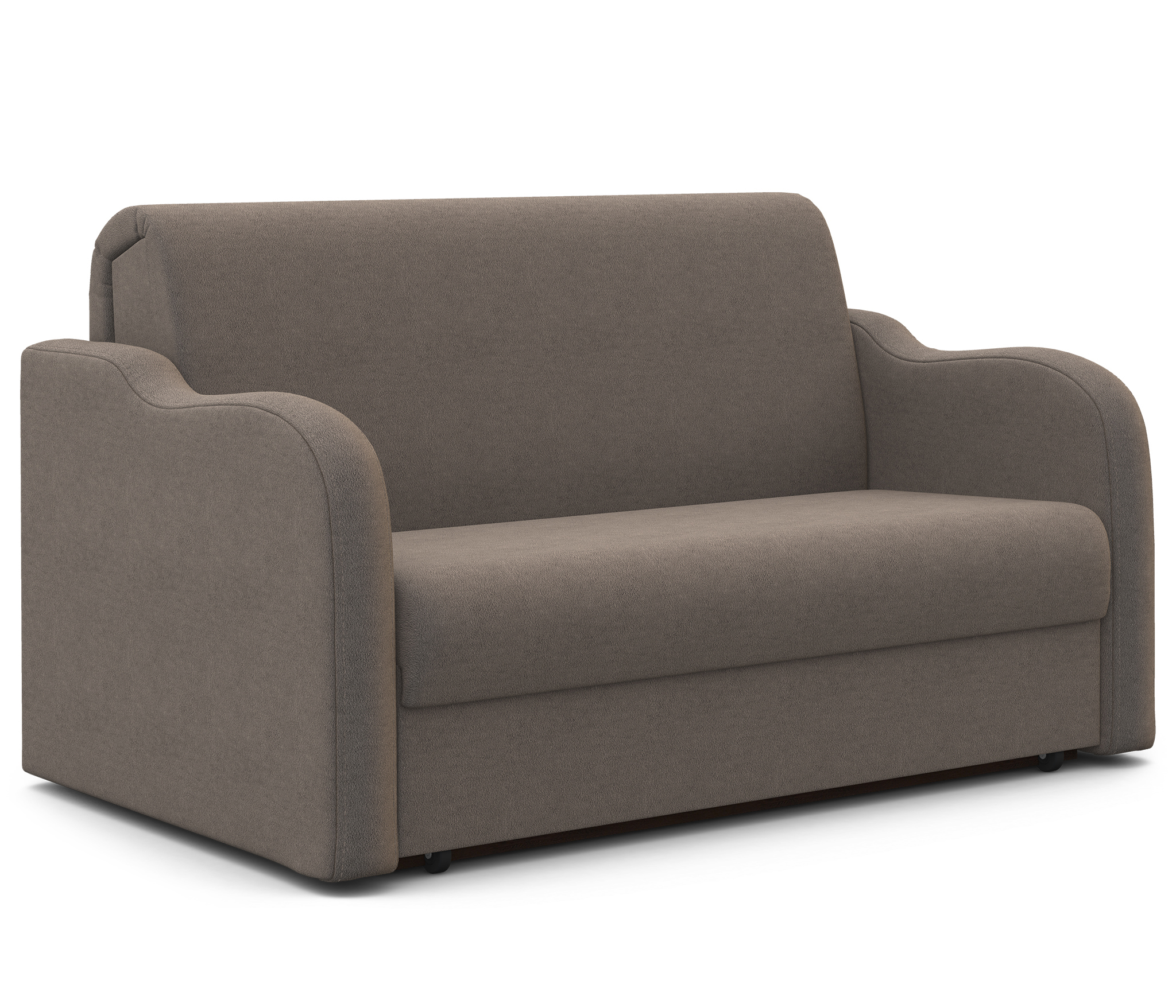 Изображение товара Диван раскладной Шарм-дизайн Коломбо 160x95x110 см светло-коричневый велюр