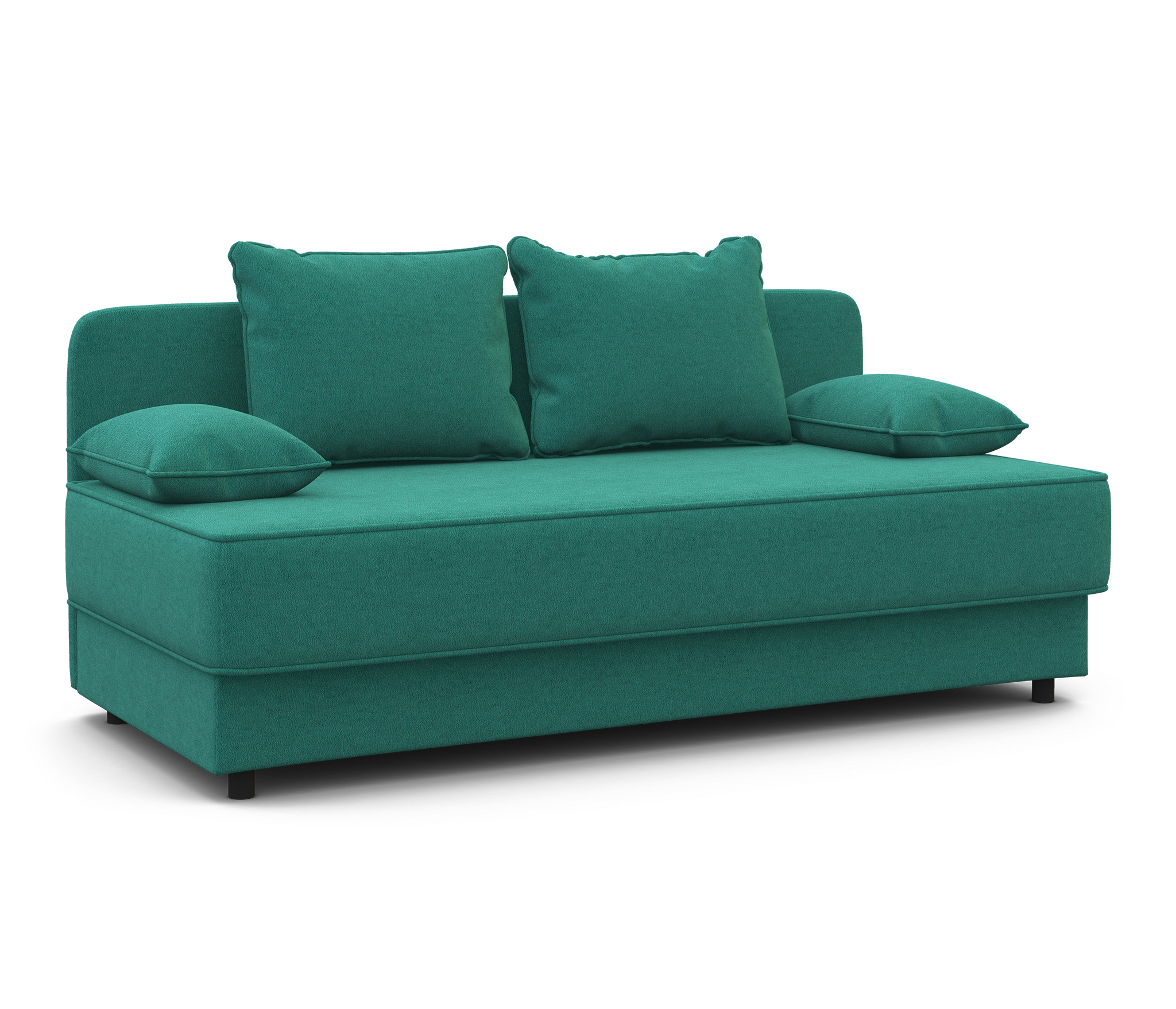 Изображение товара Кушетка Шарм-дизайн Прима 194x82x81 см велюр бирюзовая светлая мебель