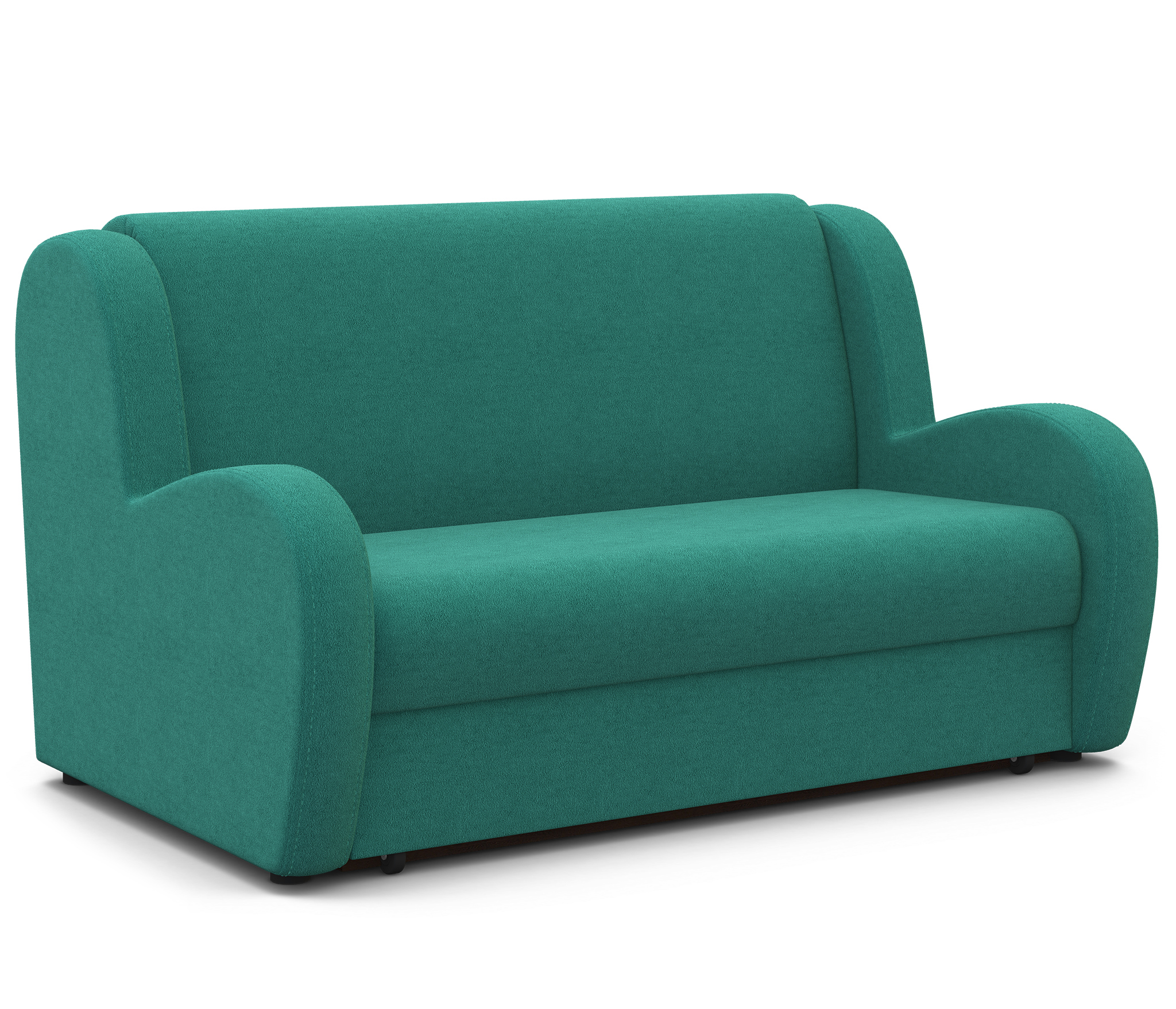 Изображение товара Диван раскладной Шарм-дизайн Барон 160x95x110 см велюр бирюзовый