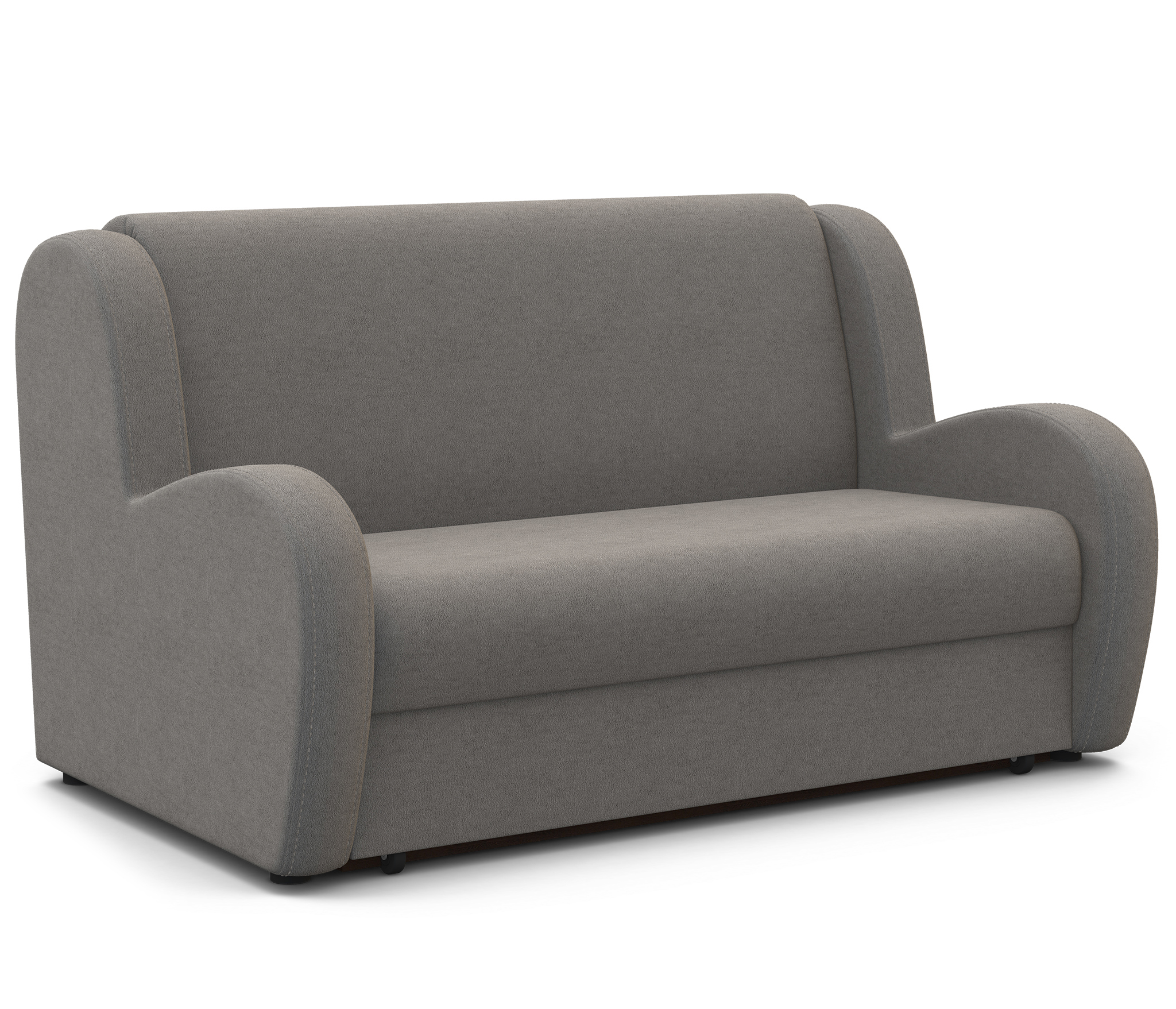 Изображение товара Диван раскладной Шарм-дизайн Барон серый велюр компактный и стильный