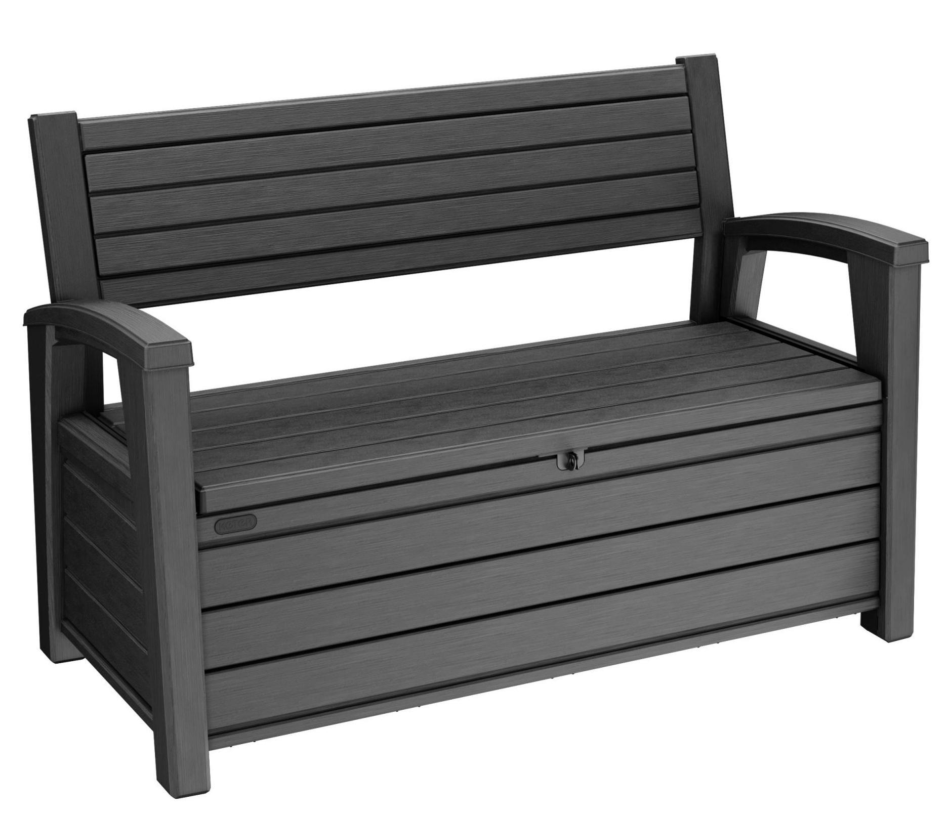 Изображение товара Складная садовая скамья-сундук Keter Otter Bench 133x61x89 см черная