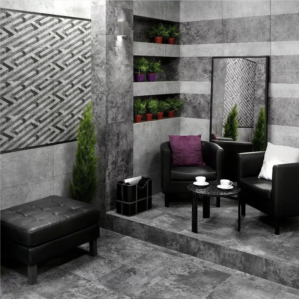 Изображение товара Напольная плитка Керамин Нью-Йорк 40x40 см серый бетон влагостойкая морозостойкая