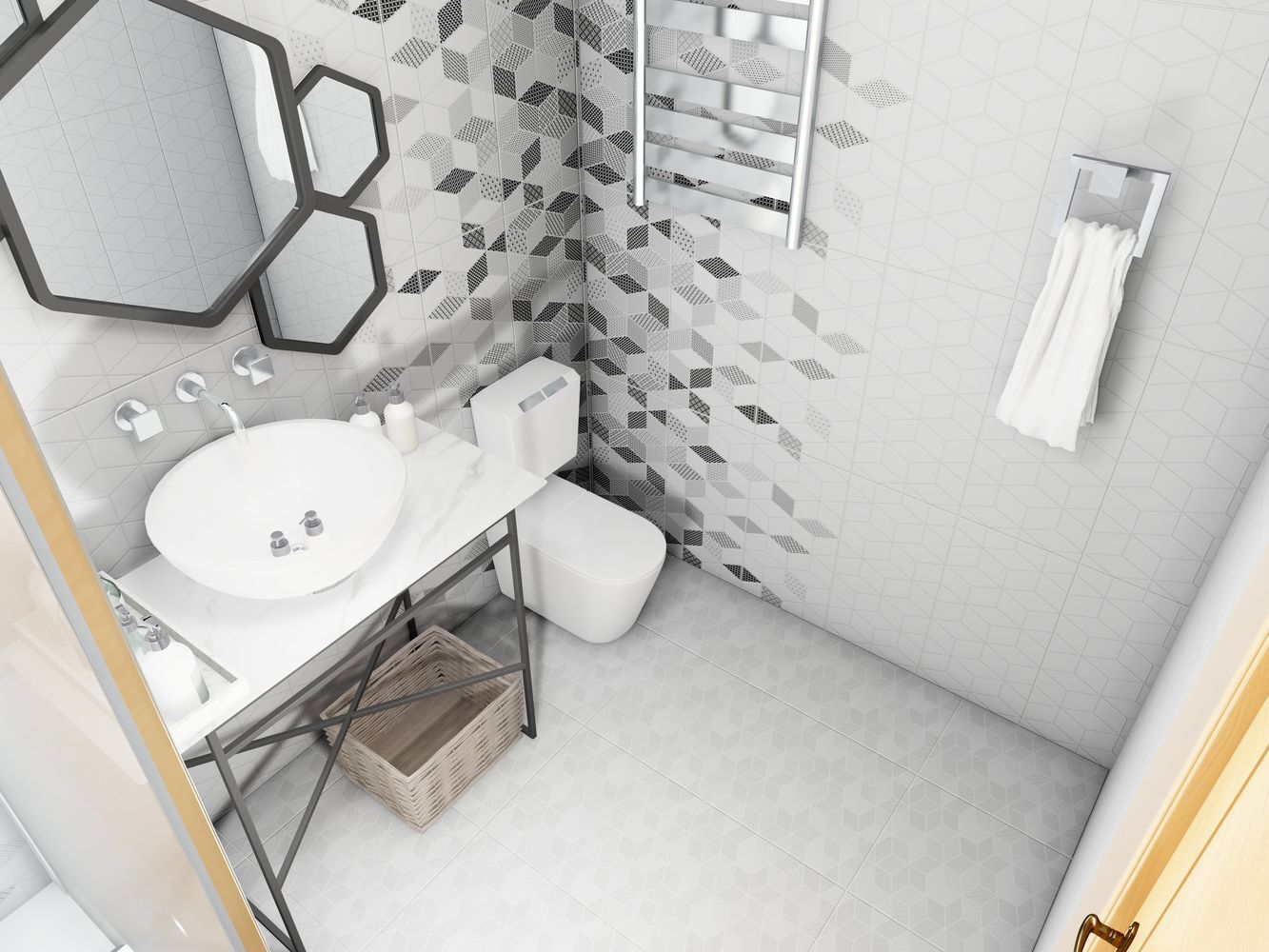 Изображение товара Напольная плитка Керамин Тренд 40x40 см белая матовая для пола и влажных помещений