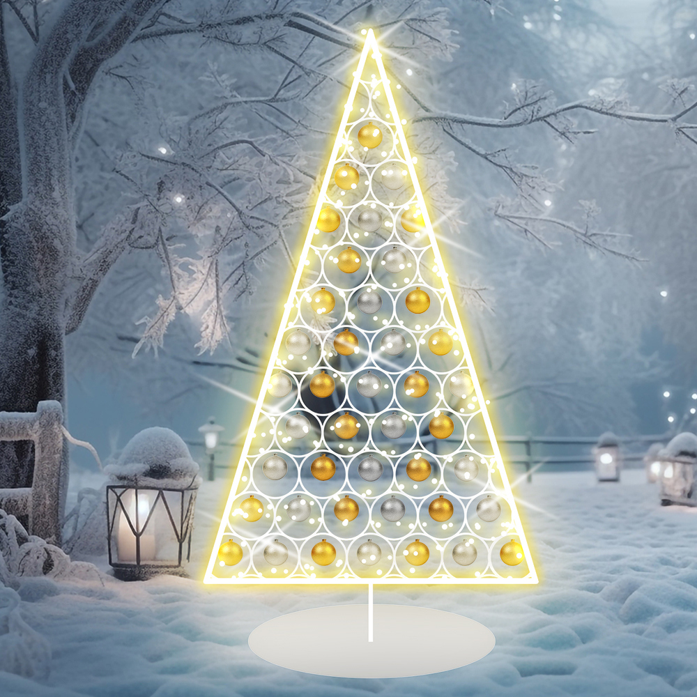Изображение товара Светящаяся елка треугольная с ярким светом IP54 220 см Эйджи 636321