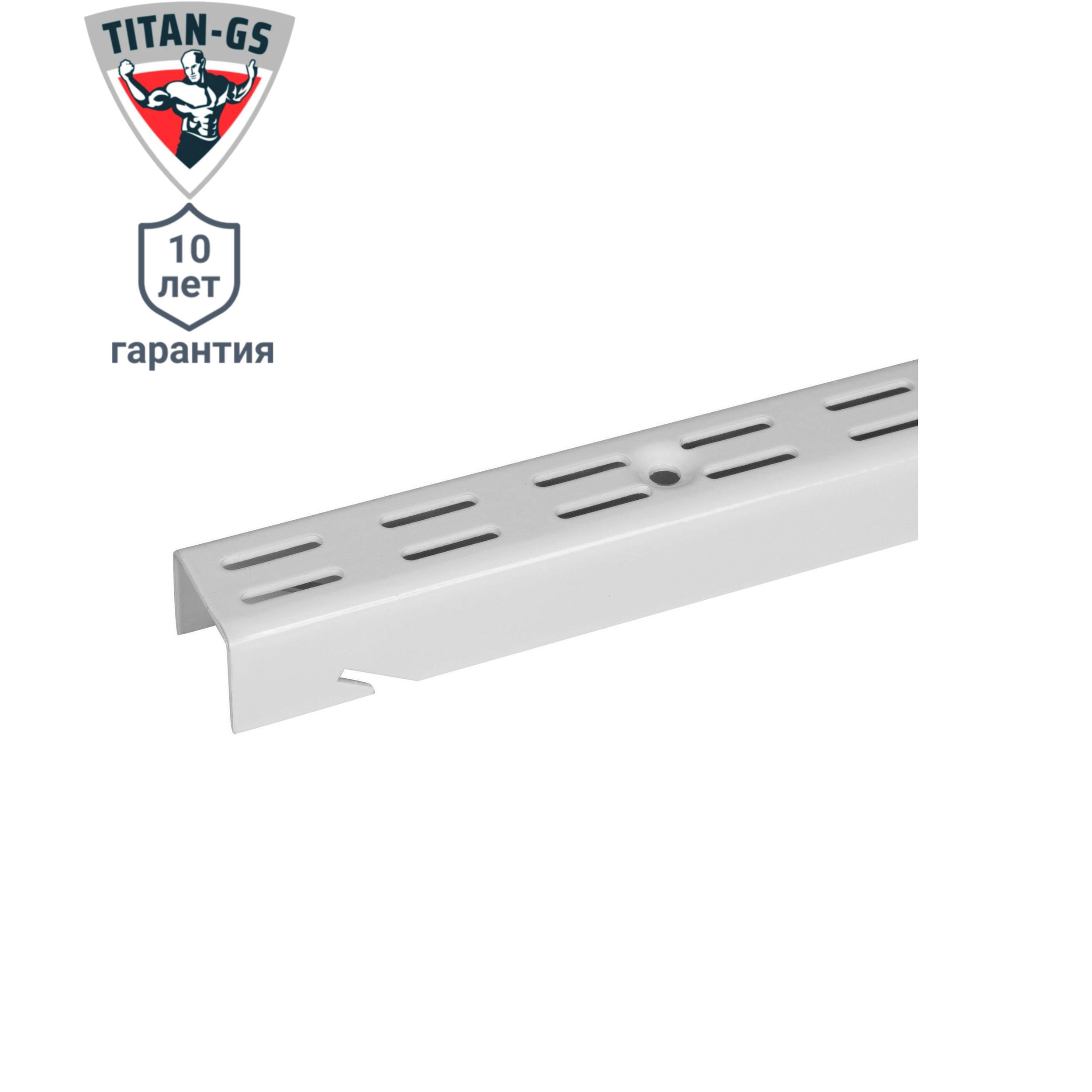 Изображение товара Двухрядная направляющая Титан-GS для системы хранения 115,6 см сталь белая