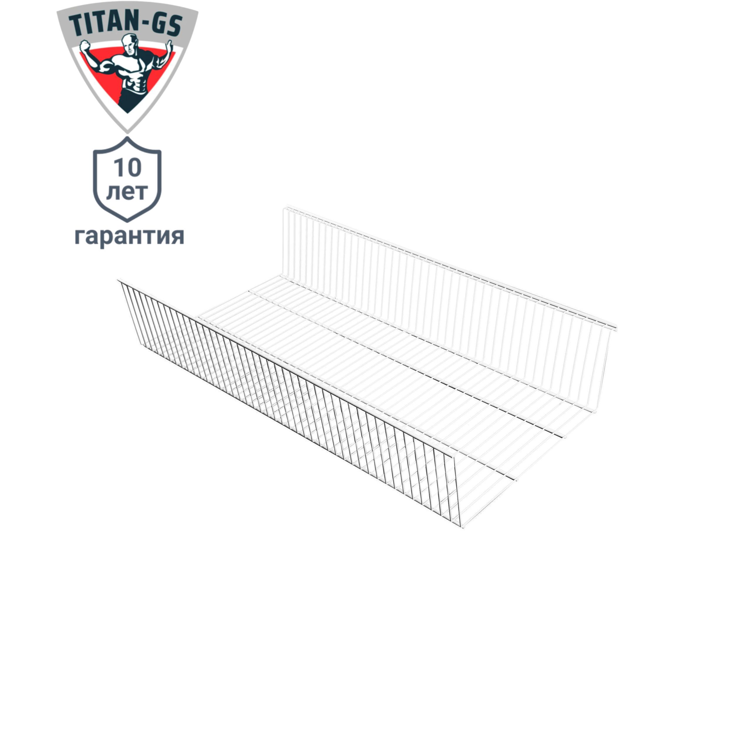 Изображение товара Корзина выдвижная Титан-GS из стали белая 86.3x18.1x44 см для хранения