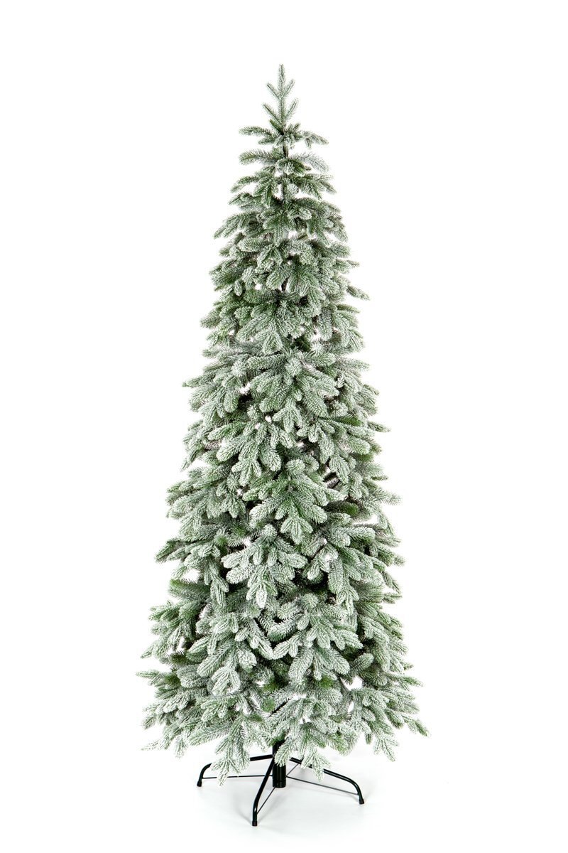 Изображение товара Искусственная новогодняя ель Crystal Trees KP61180 Андорра, 180 см, заснеженная, узкая модель
