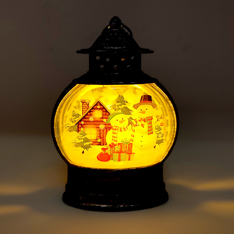 Изображение товара Светящаяся электрическая фигура фонарь Зима для дома 1 LED 9.2 см цвет желтый