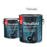 Изображение товара Грунт-эмаль по ржавчине 3 в 1 Tikkivala Metallista гладкая цвет черный 2.3 л Изображение товара Грунт-эмаль по ржавчине 3 в 1 Tikkivala Metallista гладкая цвет черный 2.3 л
