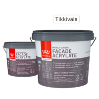 Изображение товара Краска фасадная Tikkivala Facade Acrylate матовая прозрачная база С 5 л