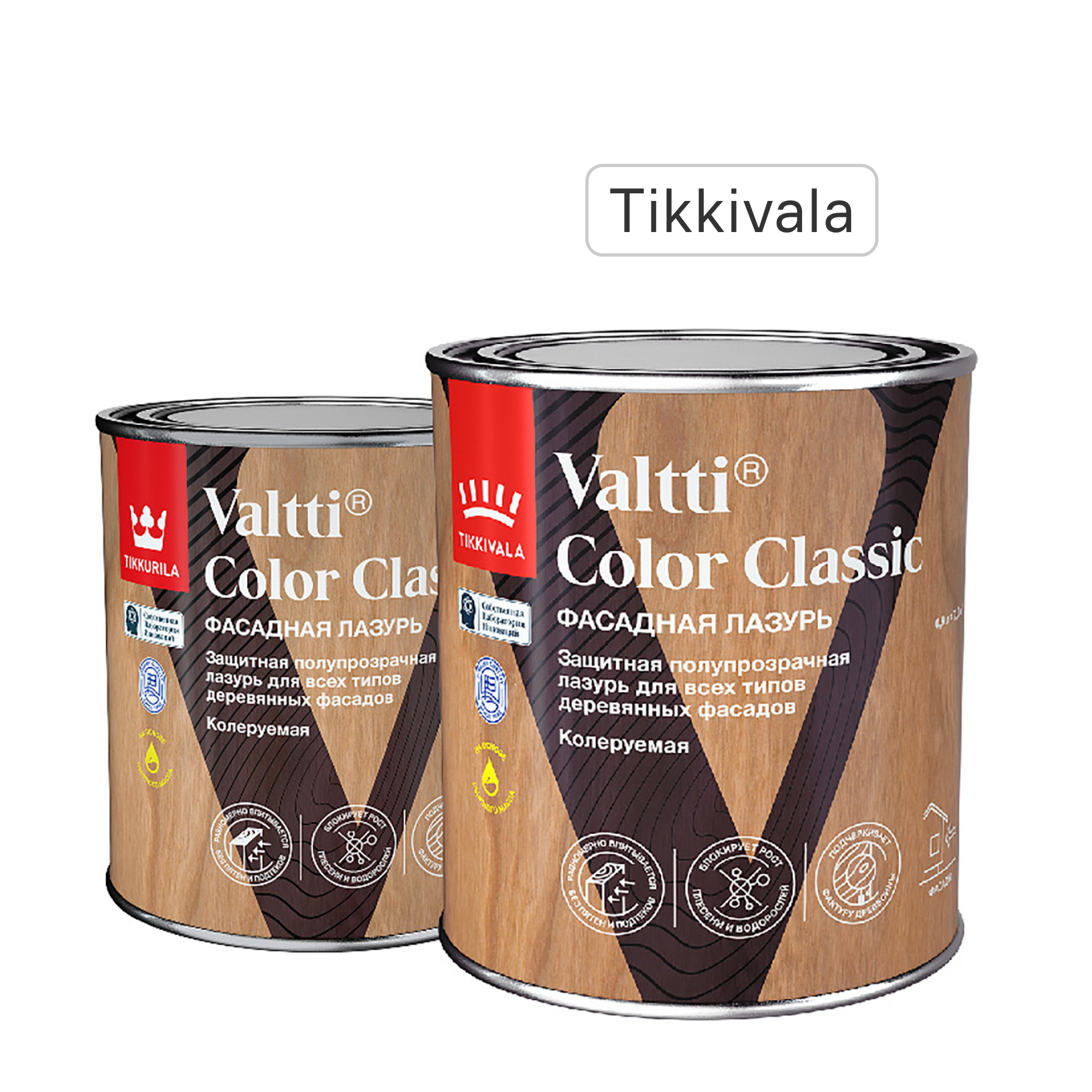 Изображение товара Лазурь содержащая масло Tikkivala Valtti Color Classic База EC бесцветная 0.9 л