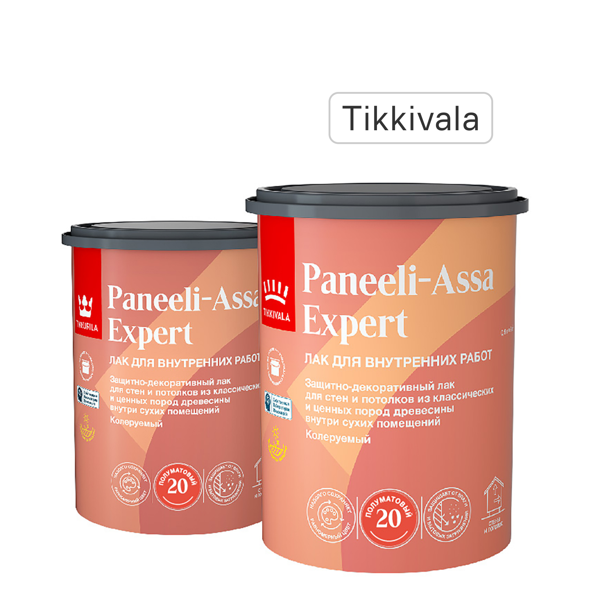Изображение товара Лак для стен и потолков Tikkivala Paneeli-Assa Expert База EP бесцветный полуматовый 0.9 л Изображение товара Лак для стен и потолков Tikkivala Paneeli-Assa Expert База EP бесцветный полуматовый 0.9 л