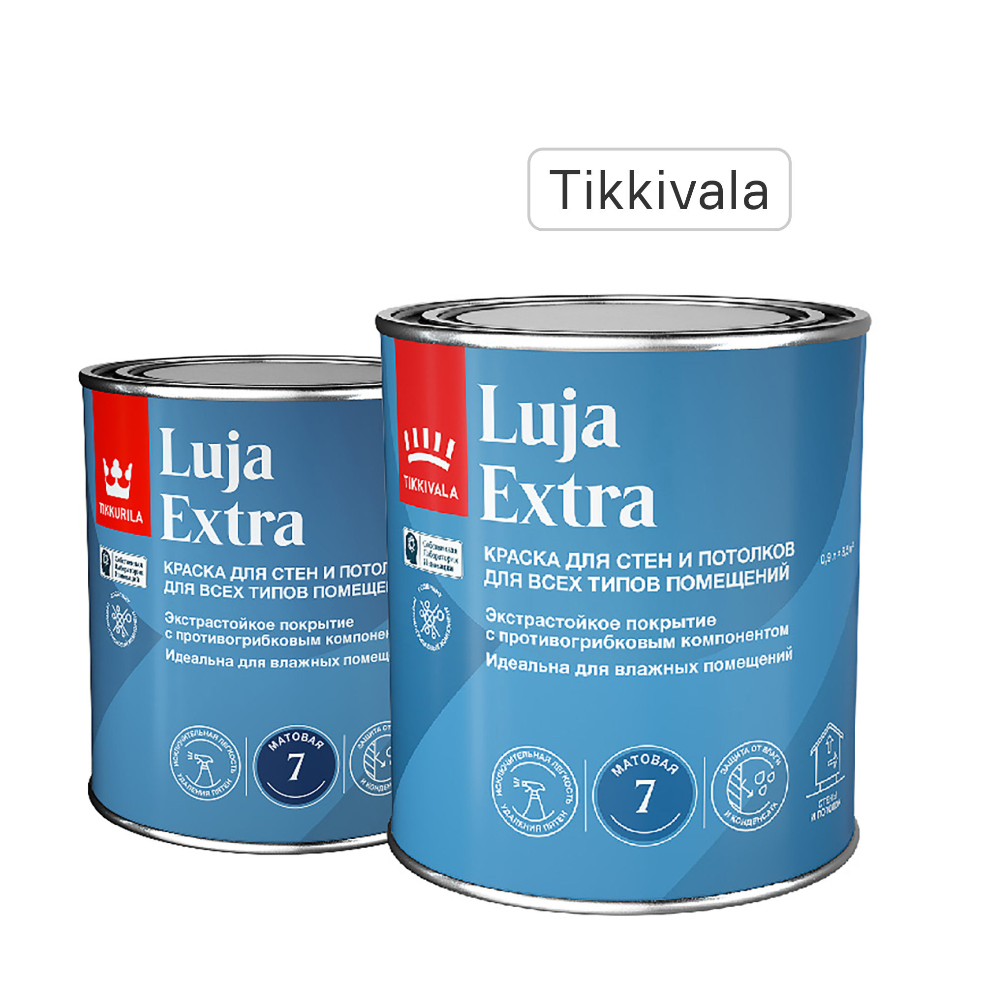 Изображение товара Моющаяся матовая краска для стен и потолков Tikkurila Luja Extra 0.9л