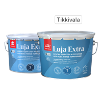 Изображение товара Краска для стен моющаяся экстра-стойкая Tikkivala Luja Extra матовая прозрачная база С 9 л