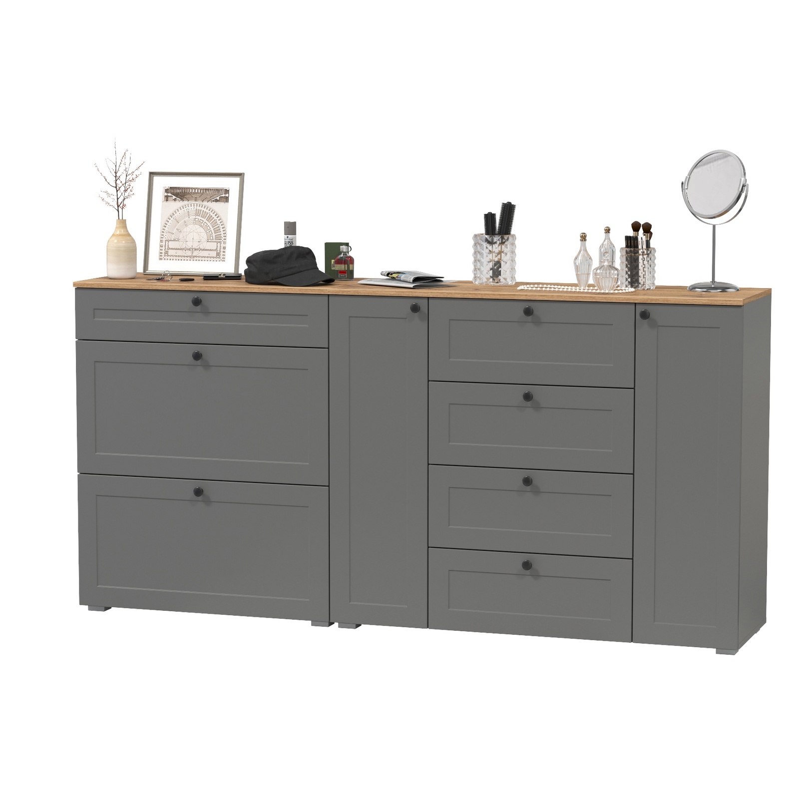 Изображение товара Комплект мебели для прихожей Mobi Остин с комодом и тумбой для обуви