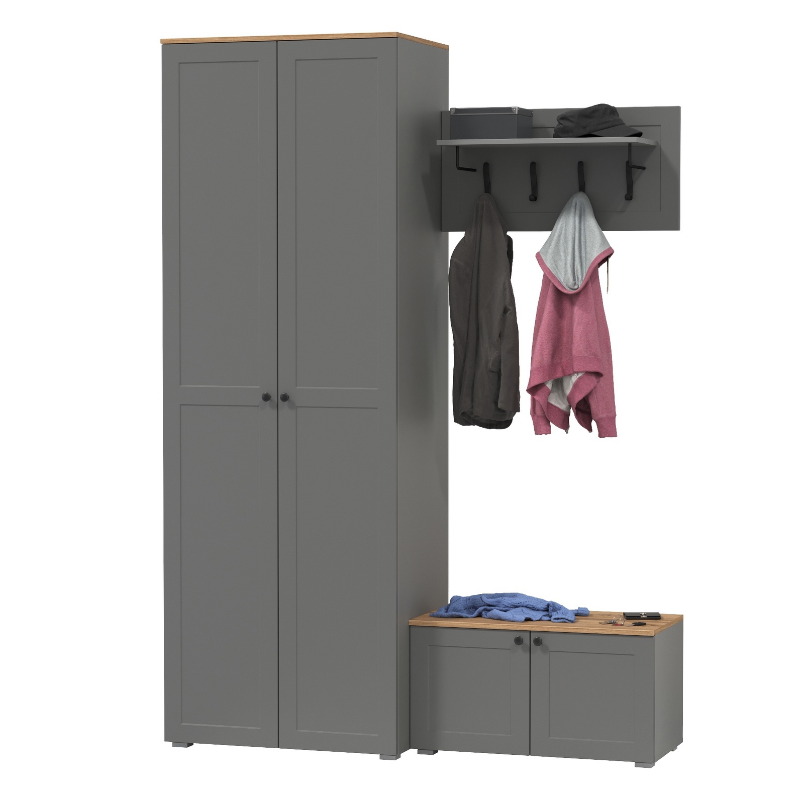 Изображение товара Комплект мебели для прихожей Mobi Остин 160x230x54 см