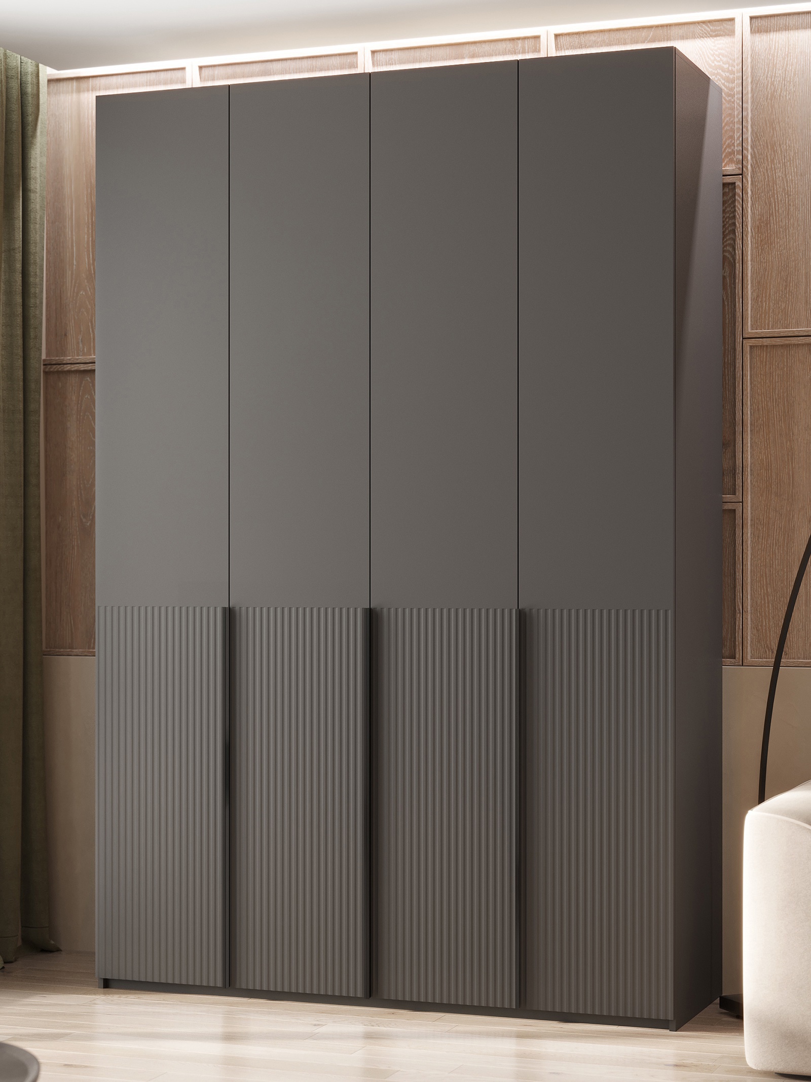 Изображение товара Шкаф распашной Сима-ленд Марвэл 160x50x240 см ЛДСП бежевый