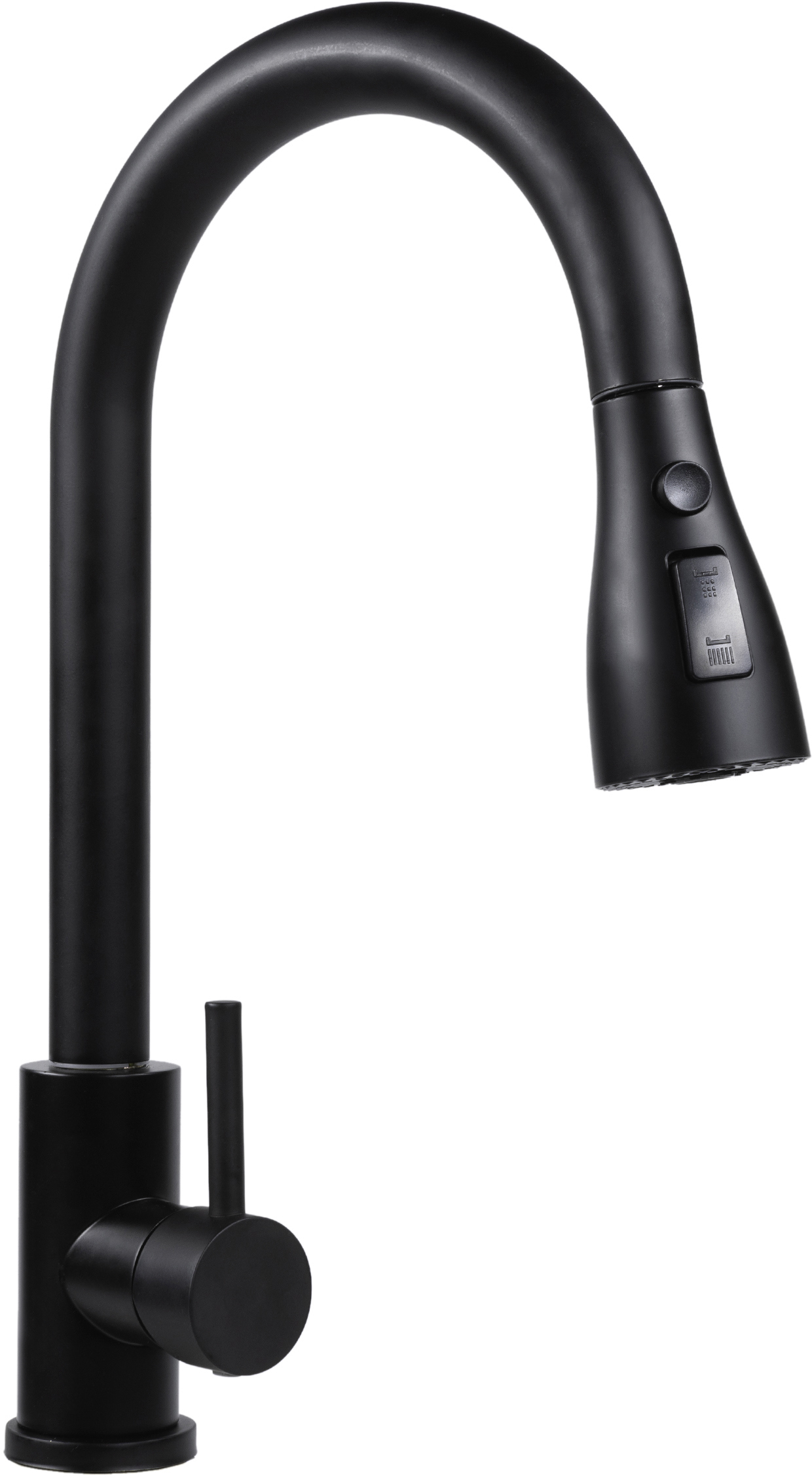 Изображение товара Выдвижной кухонный смеситель с водосберегающим аэрированием черный