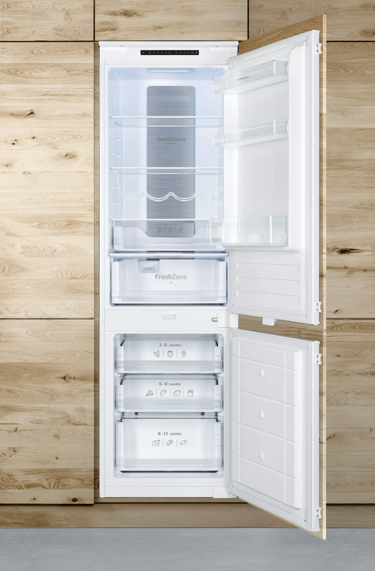 Холодильник двухкамерный встраиваемый Hansa BK307.2NFZC 54x177x55 см цвет белый - 6