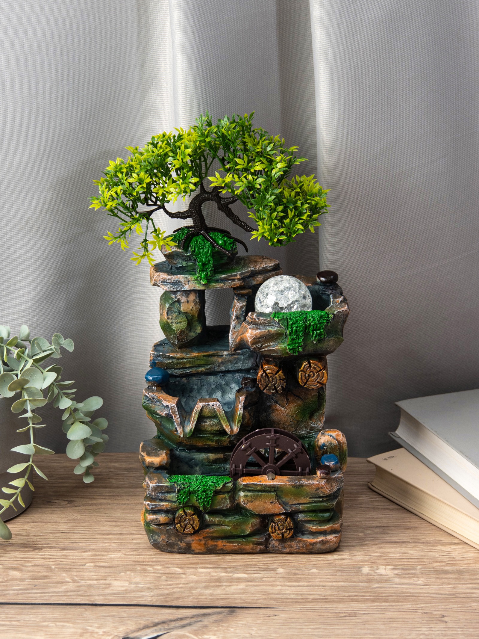 Изображение товара Декоративный фонтан СИМА-ЛЕНД Деревце на скале с подсветкой