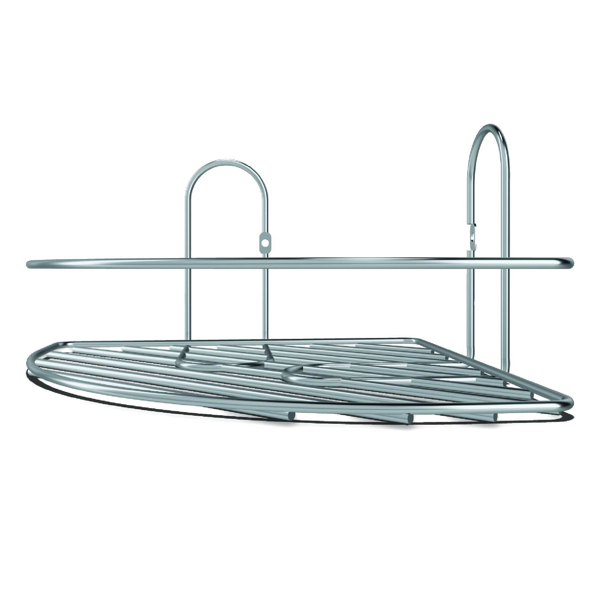 Изображение товара Полка для ванной Lemer Nil 23x12 см металл хром современный дизайн надежное крепление