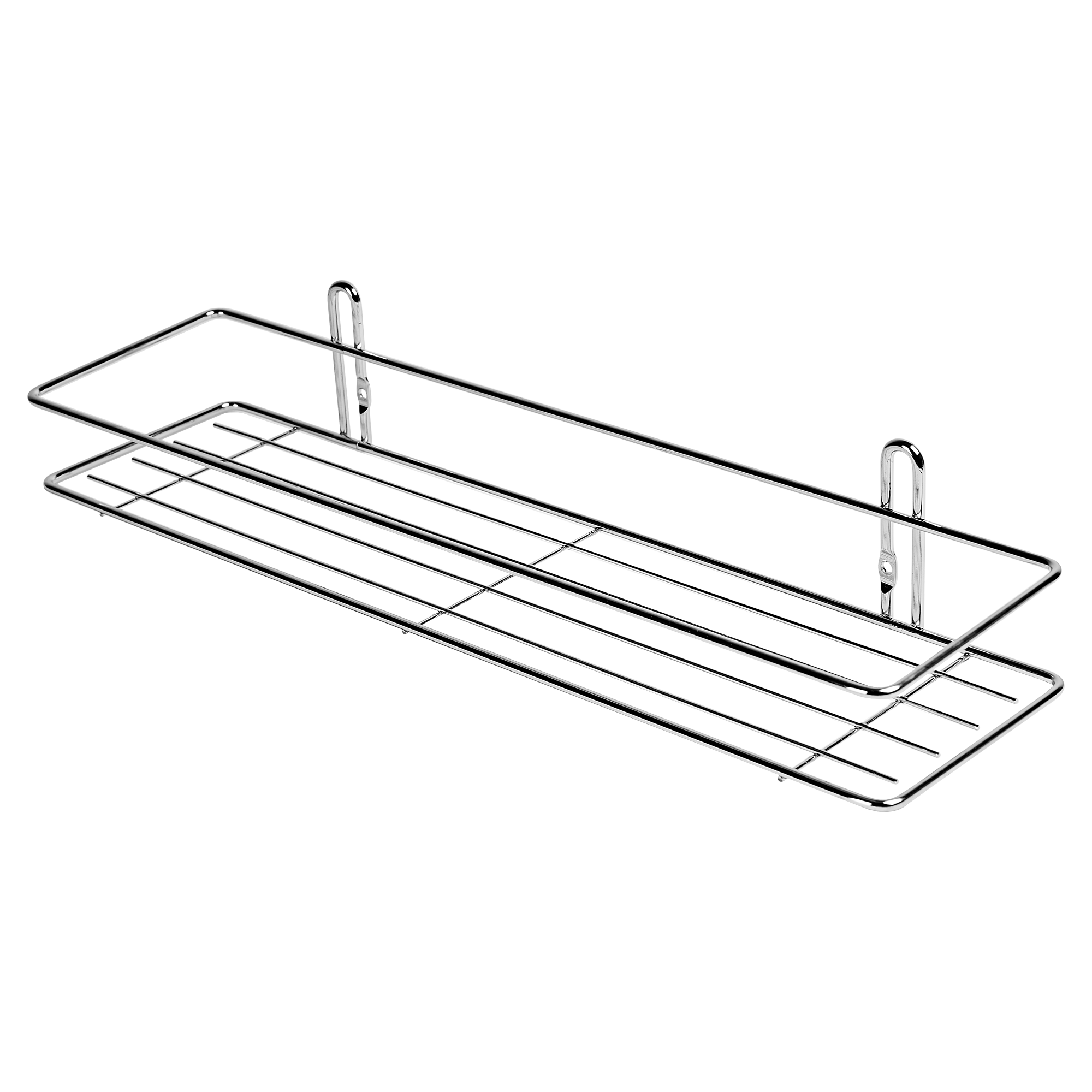 Изображение товара Полка для ванной комнаты Swensa SWR-021 металл хром 40x11 см с ограничителем и винтовым креплением