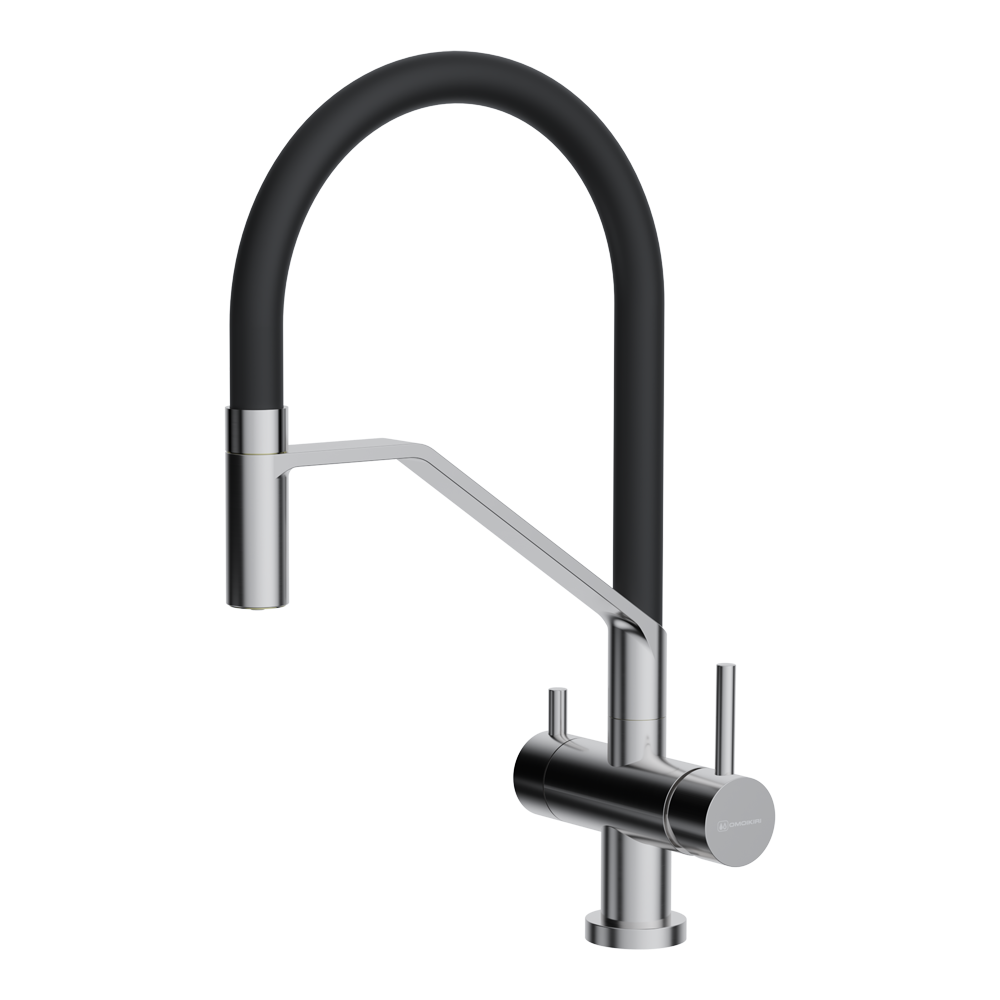 Изображение товара Смеситель для кухни Omoikiri Akeno BN-BL с фильтром и гибким изливом