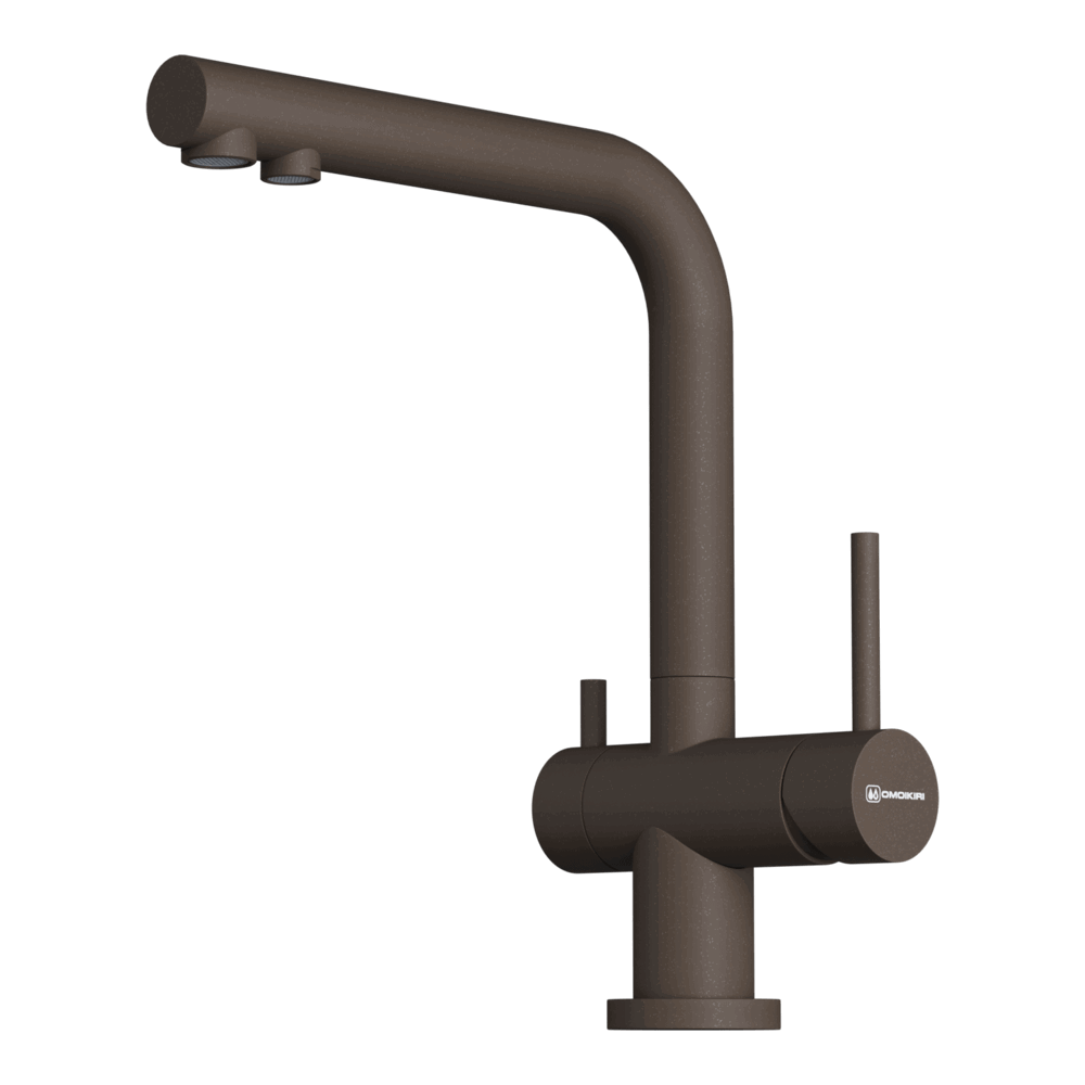 Изображение товара Смеситель для кухни OMOIKIRI Nagano-P-ES с фильтром, поворотный, коричневый