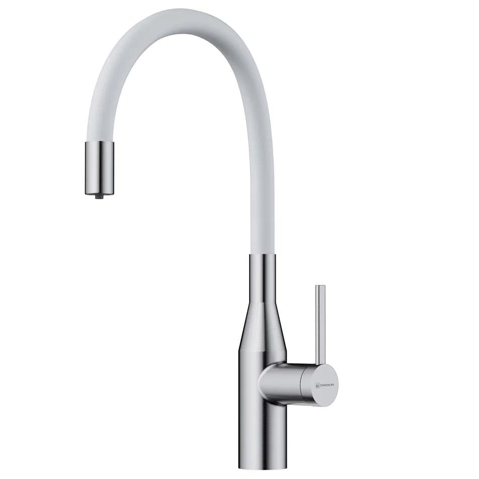 Изображение товара Смеситель для кухни OMOIKIRI Yatomi 2 Plus BN-WH с фильтром и гибким изливом