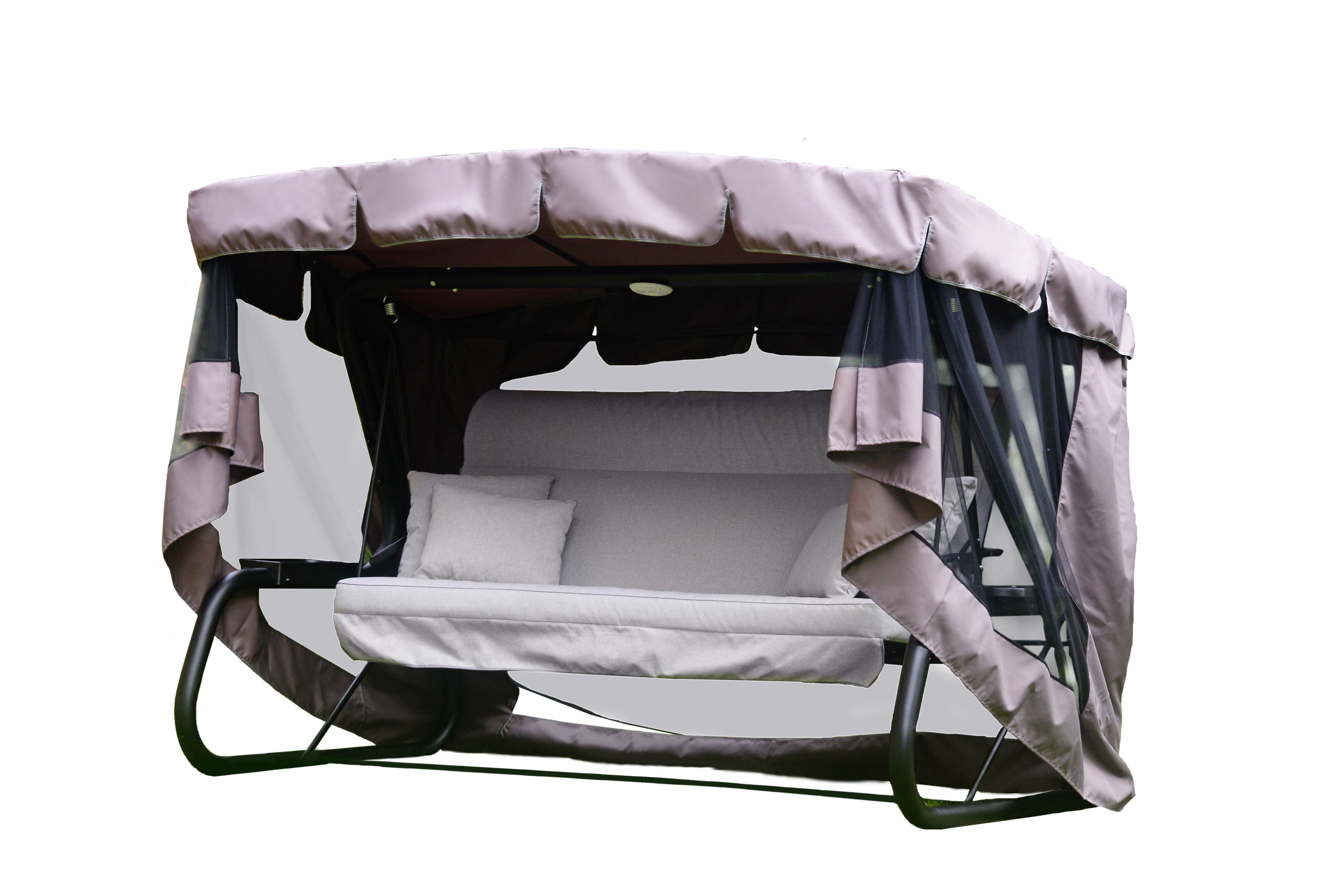 Изображение товара Качели садовые BEGINIA Moneron 4 местных до 480 кг с тентом и москитной сеткой