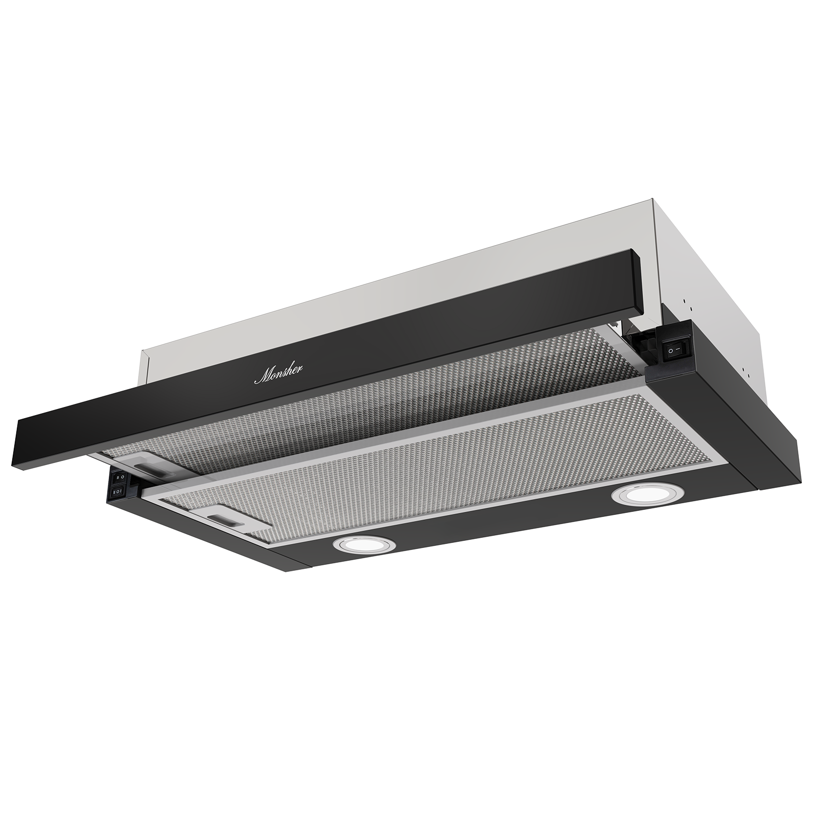 Изображение товара Вытяжка встроенная Monsher Loin 60 Noir 59.5 см черный с механическим управлением