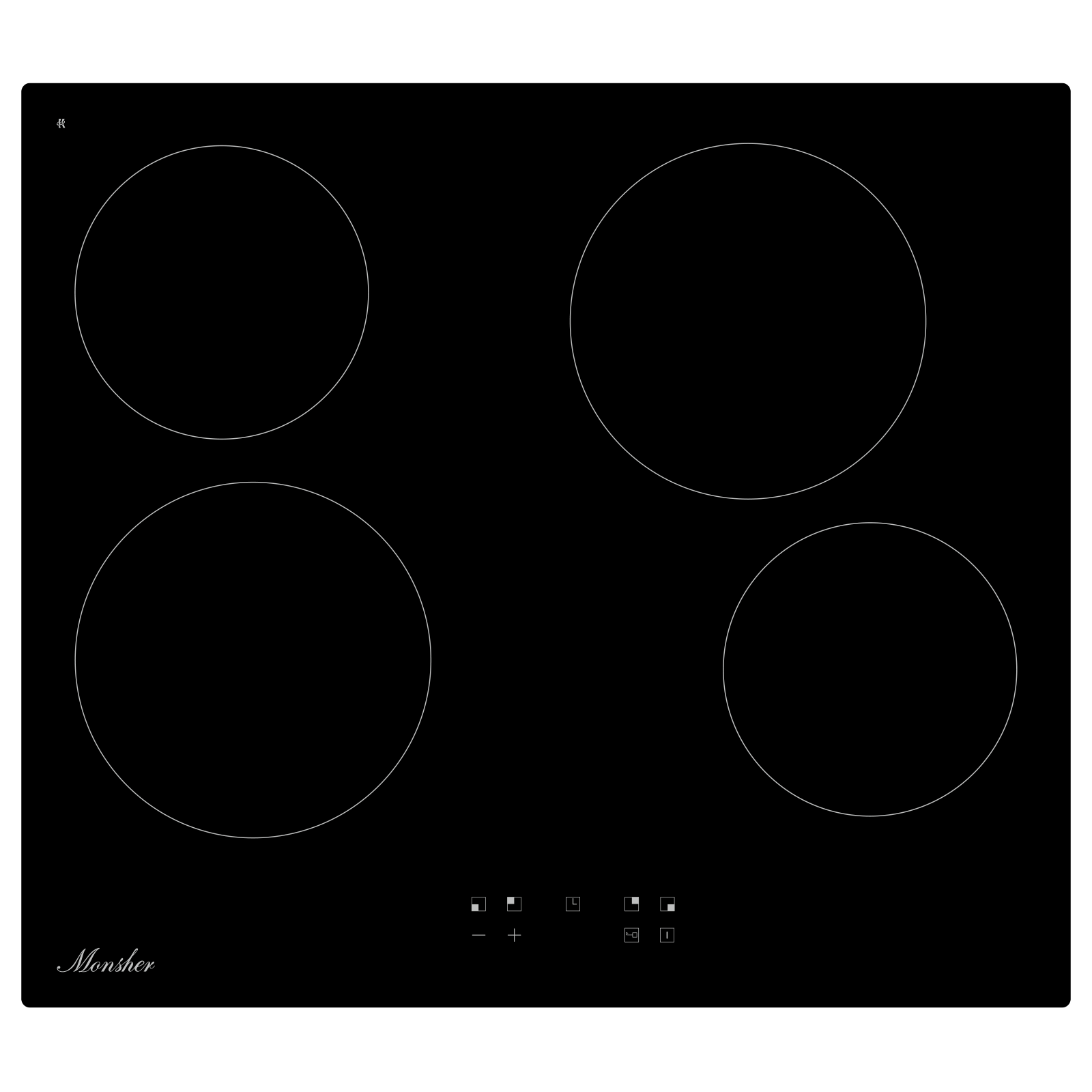 Изображение товара Электрическая варочная панель Monsher MHE 6003 59 см 4 конфорки черный