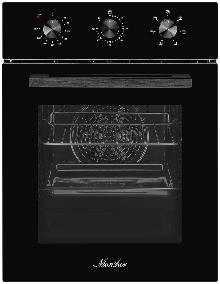 Изображение товара Духовой шкаф Monsher MOE 4563 Noir 50 л электрический встраиваемый