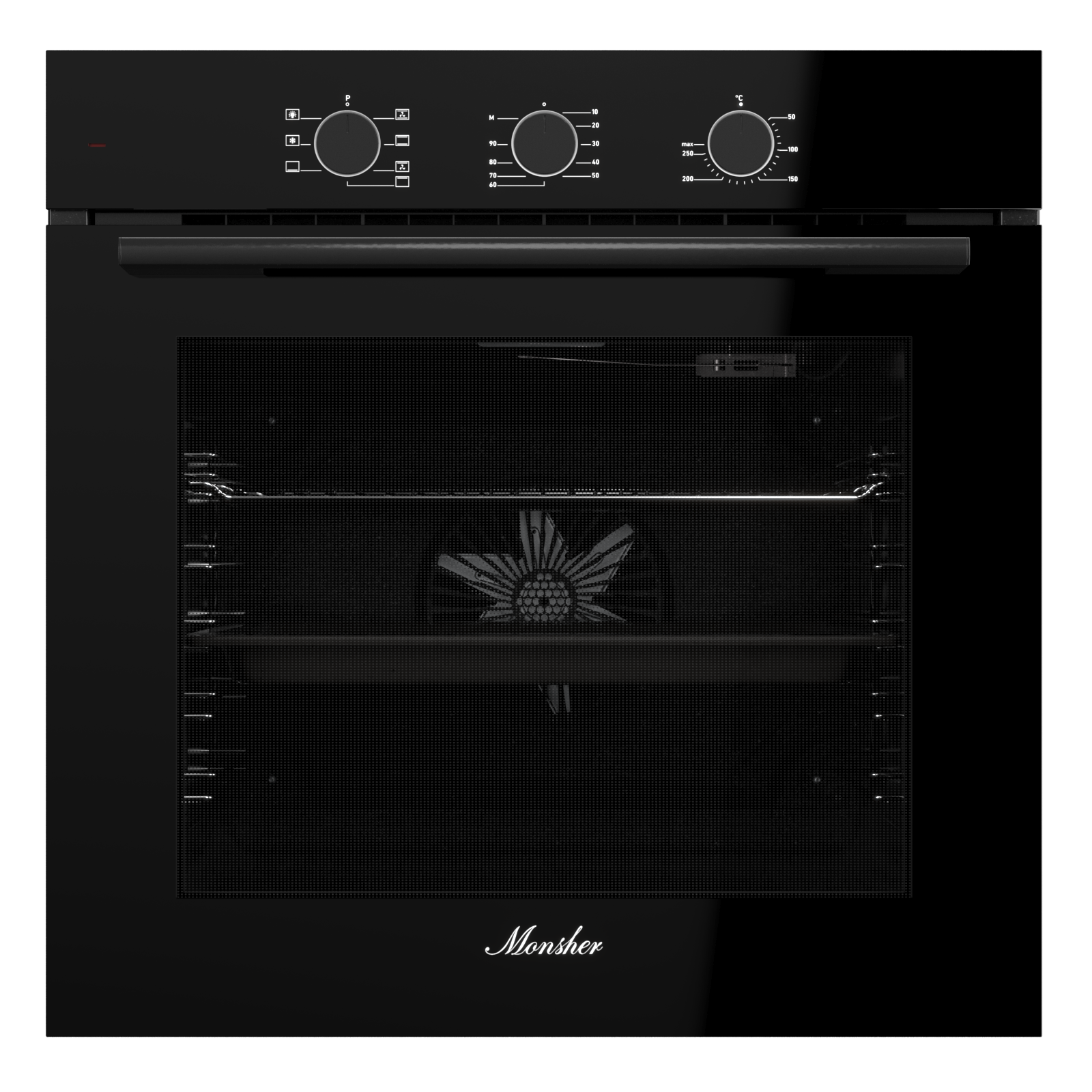 Изображение товара Духовой шкаф Monsher MOE 6007 Noir электрический встраиваемый 80 л черный