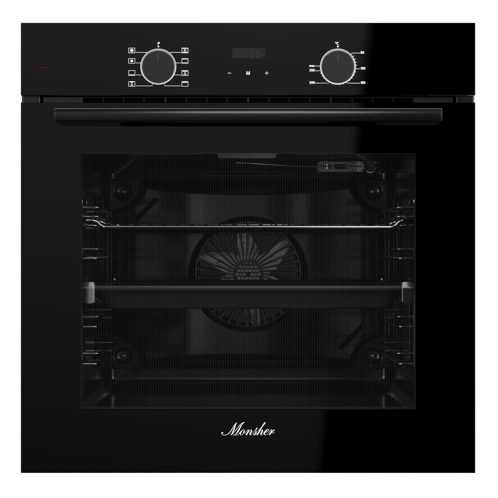 Изображение товара Духовой шкаф Monsher MOE 6008 Noir 59.5x59.5x56.5 см цвет чёрный Изображение товара Духовой шкаф Monsher MOE 6008 Noir 59.5x59.5x56.5 см цвет чёрный