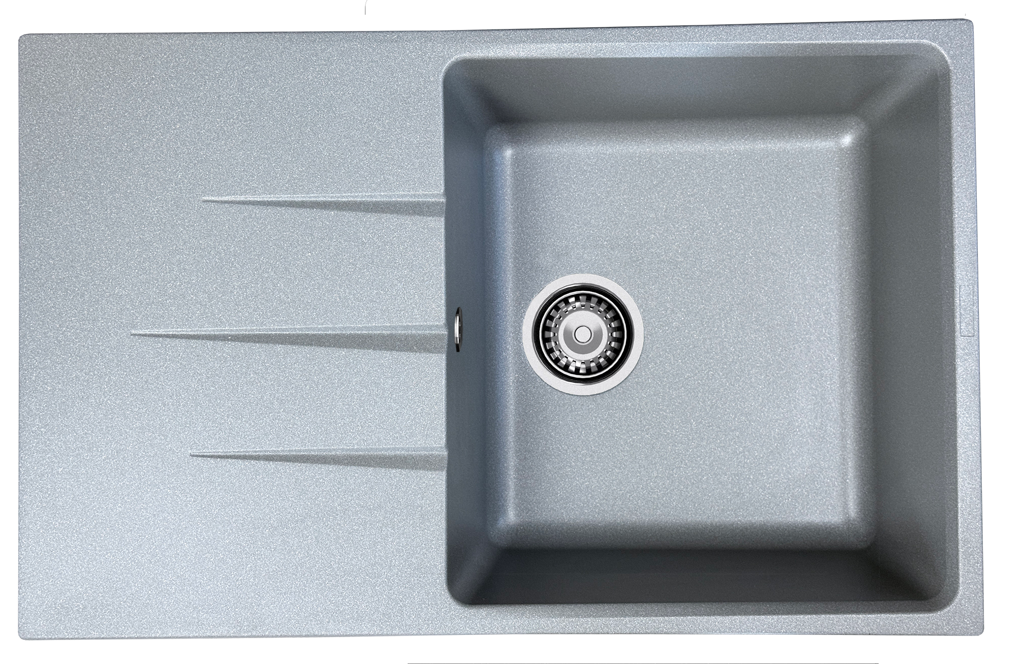 Изображение товара Кухонная врезная мойка KONSENSA 50x78 см из кварца белая с крылом