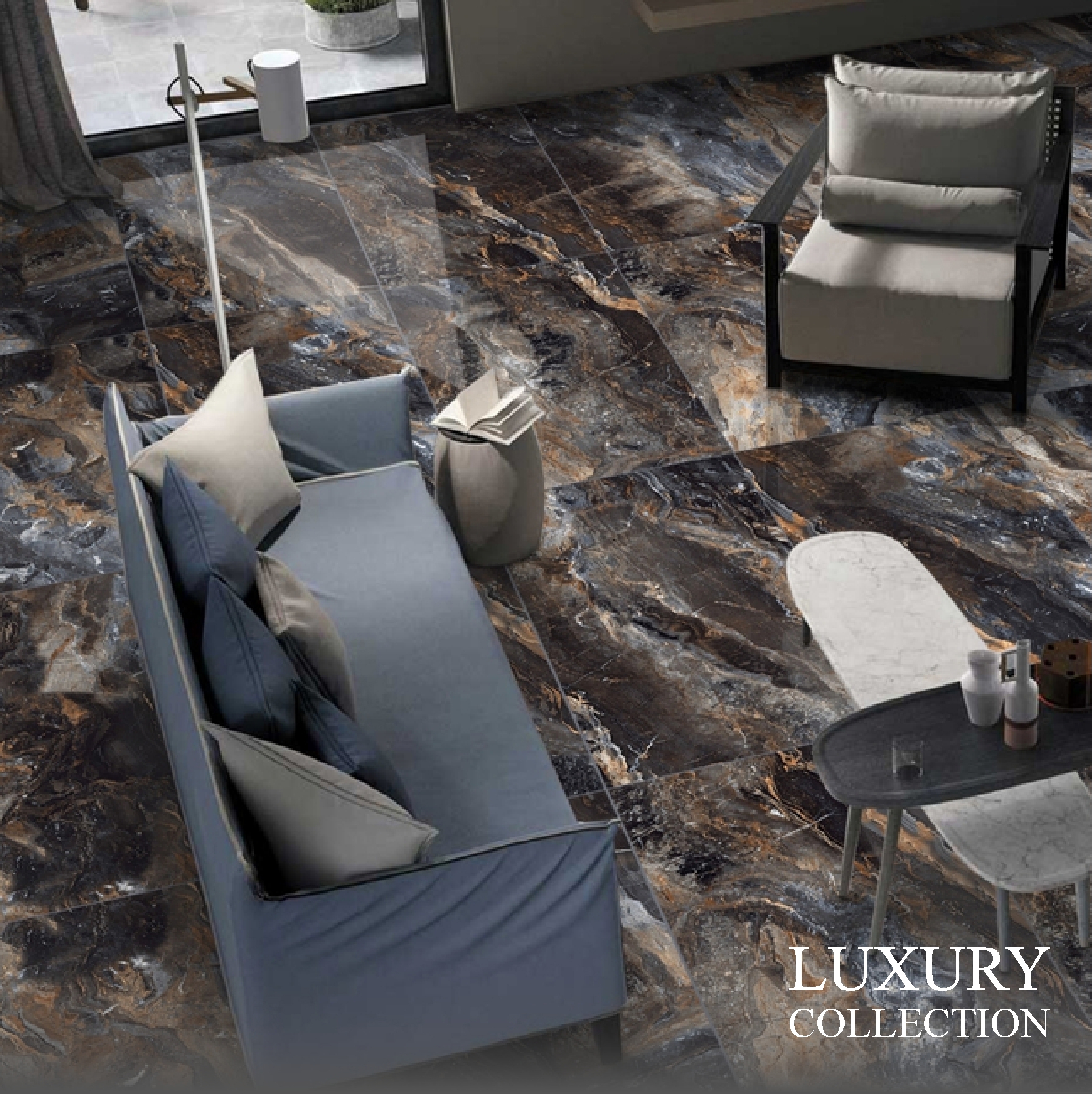 Изображение товара Керамогранит Neodom Ambassador 60x120 см черный мрамор глянцевый индиа