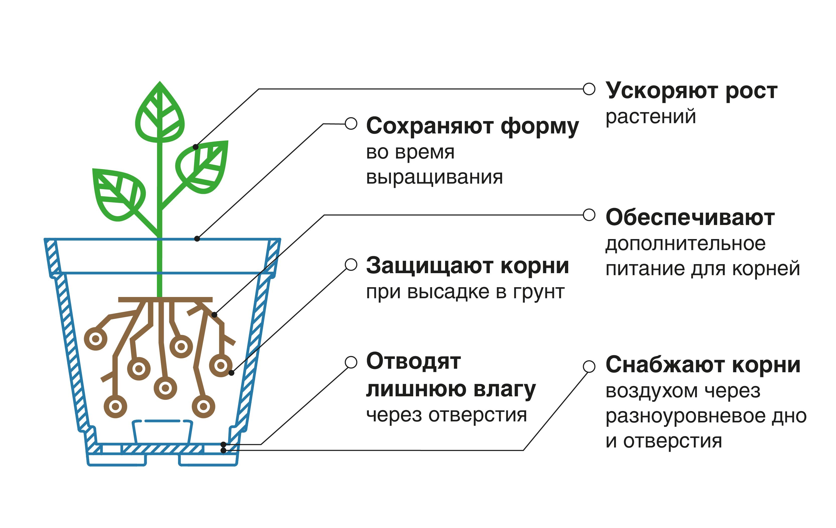 Горшки для рассады торфяной 10.5x10 см 20 шт - 3