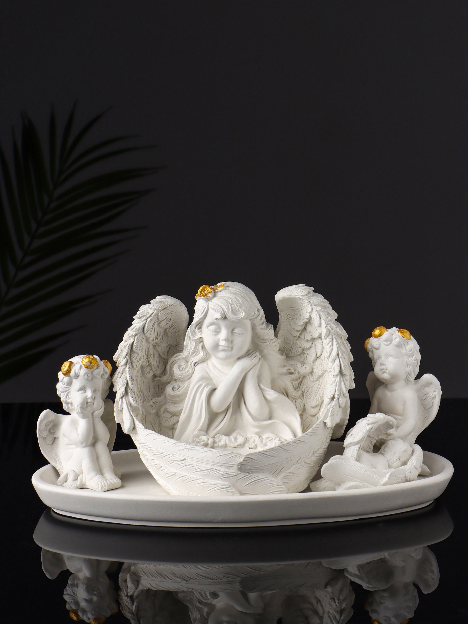 Изображение товара Декоративный предмет Хорошие сувениры Ангелы на подносе