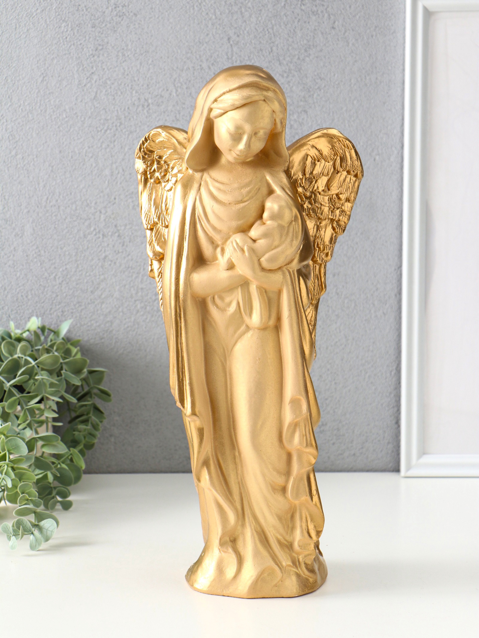 Изображение товара Декоративный предмет Хорошие сувениры Ангелина с младенцем слоновая кость