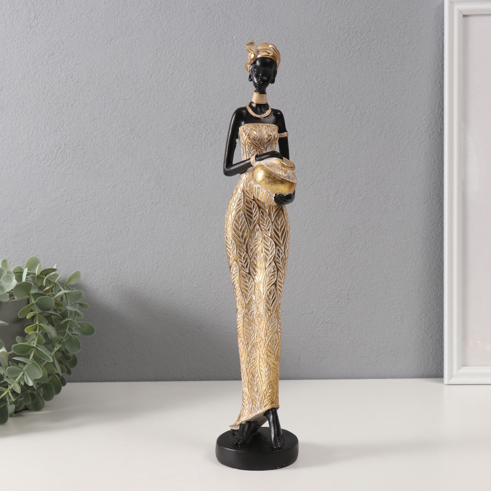 Изображение товара Декоративный предмет СИМА-ЛЕНД Африканка в платье с листьями Изображение товара Декоративный предмет СИМА-ЛЕНД Африканка в платье с листьями