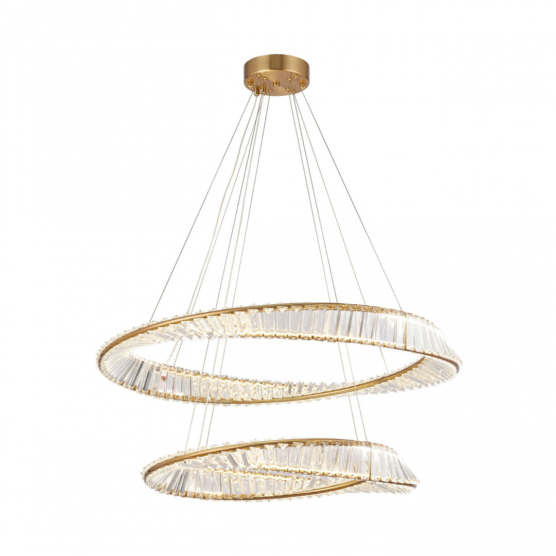 Изображение товара Светильник подвесной светодиодный Arte Milano Am-venezia 318033/d800-d600 bs 57 м² нейтральный белый свет цвет латунь