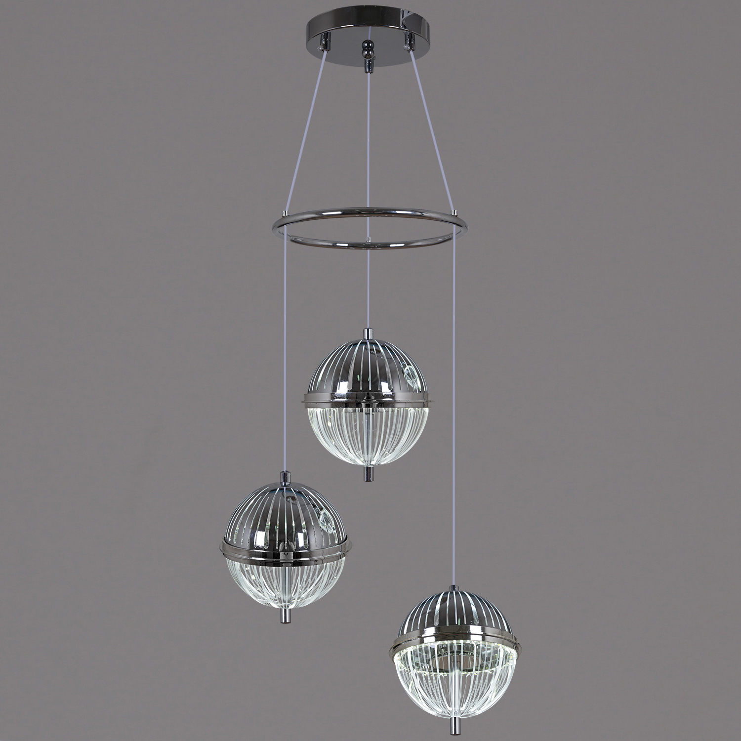 Изображение товара Светильник подвесной светодиодный Reluce 5880 Rlc_05880-0.9-03_cr 12 м² нейтральный белый свет цвет медь/прозрачный