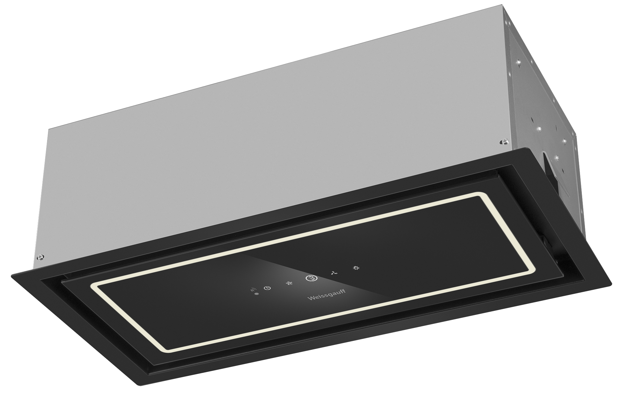 Изображение товара Вытяжка Weissgauff Quadra 600 Touch Black Glass 60 см цвет черный