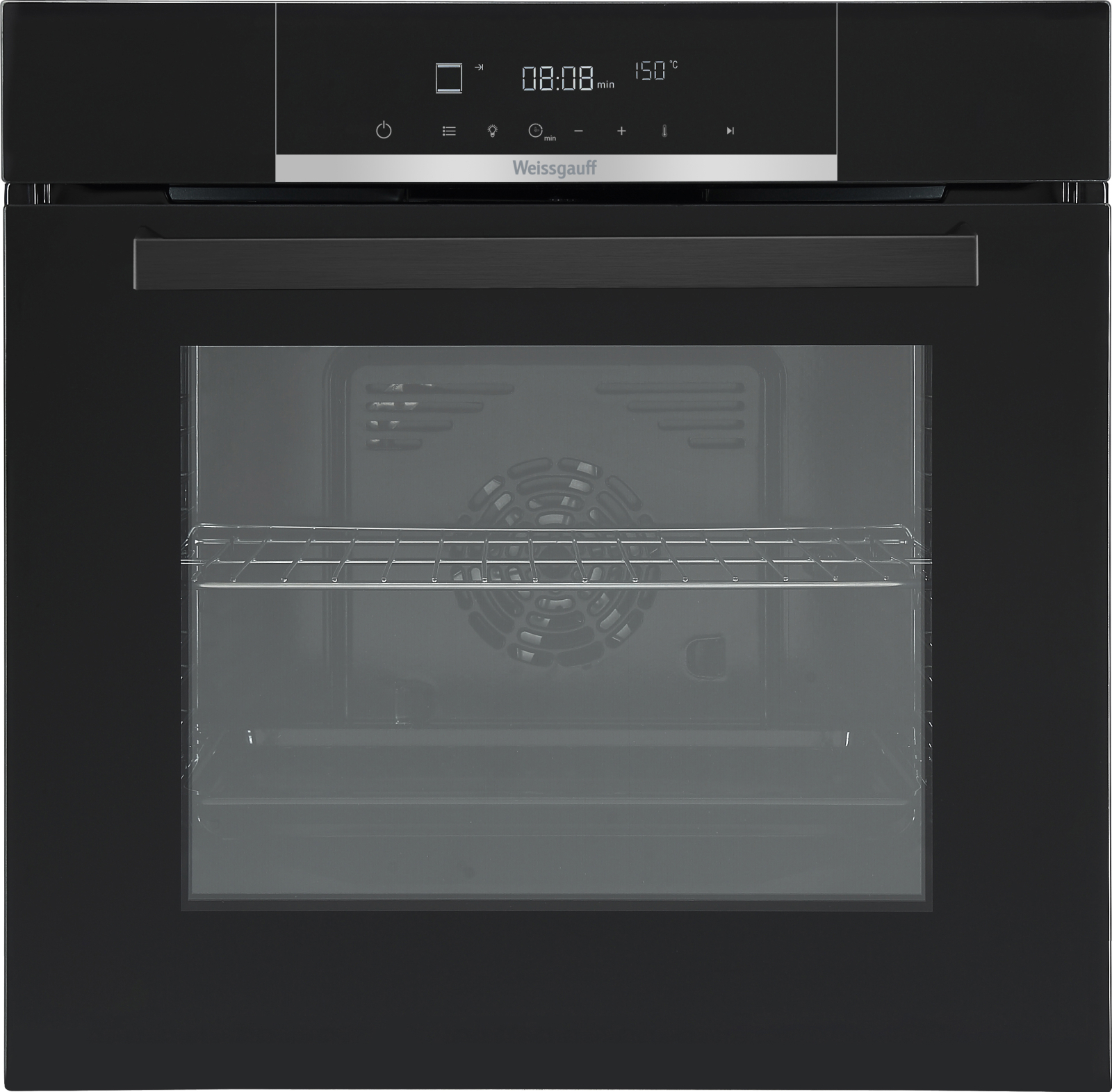 Изображение товара Встраиваемый духовой шкаф Weissgauff EOV 814 SDBE 80л черный с сенсорным управлением