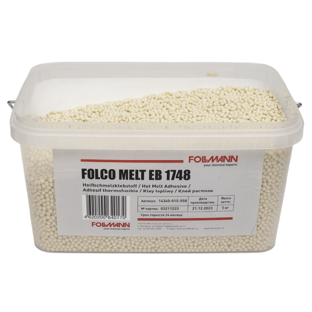 Изображение товара Клей Фольманн Folco Melt EB 1748 расплав 5 кг 14340-015-558